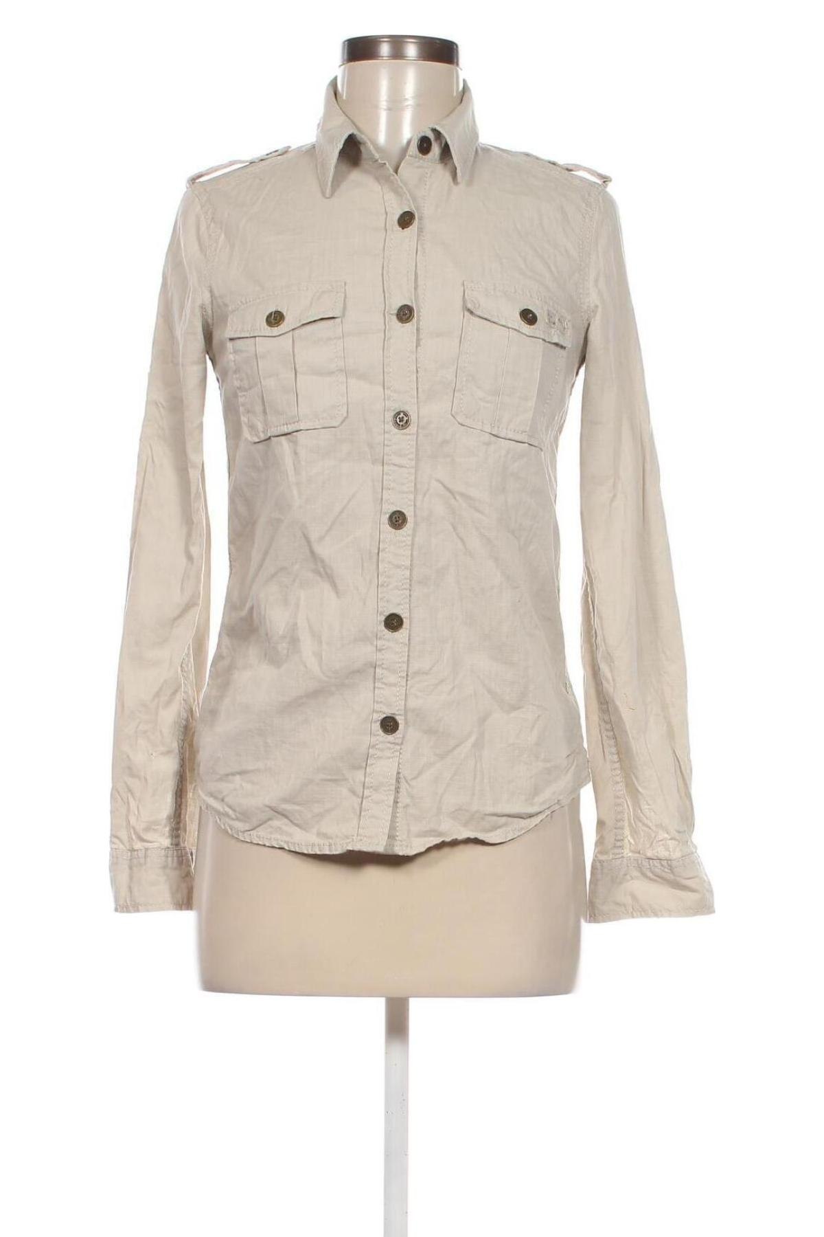 Damenbluse H&M L.O.G.G., Größe XS, Farbe Beige, Preis € 3,79