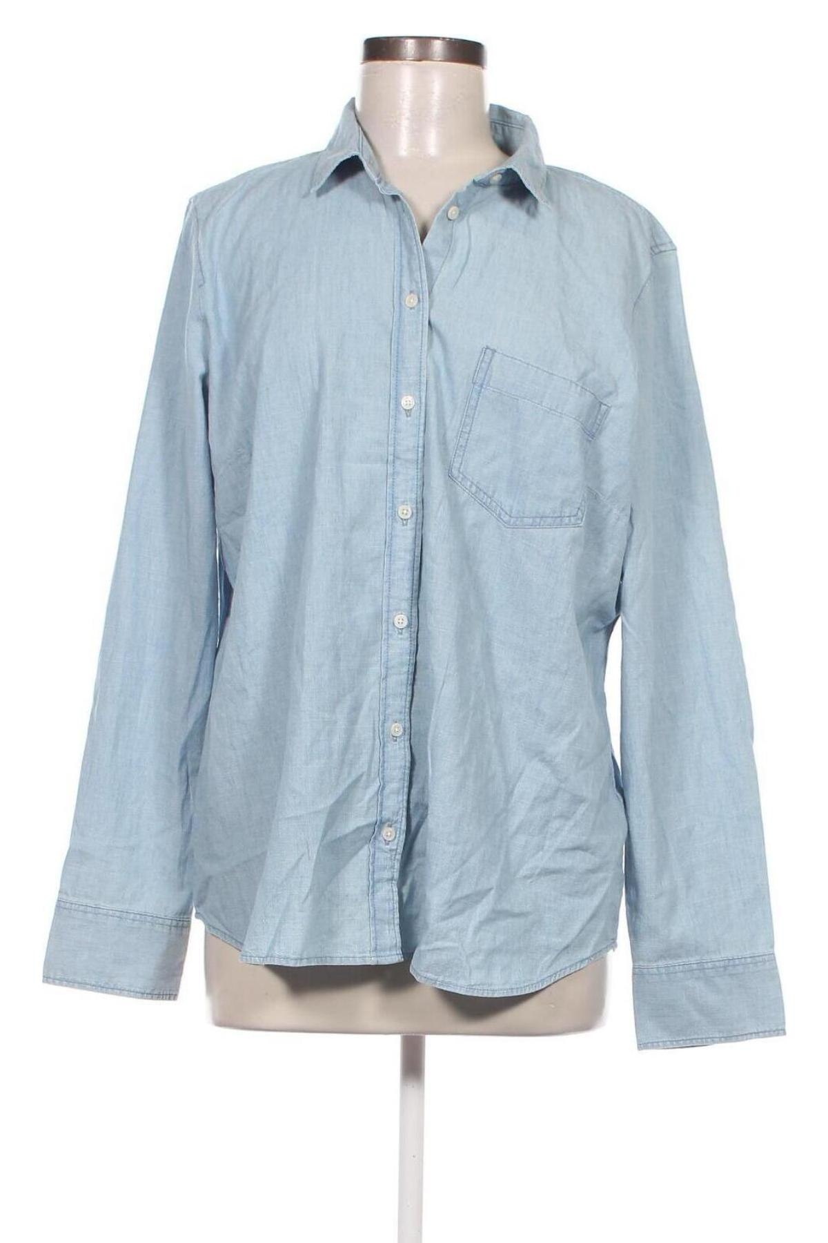 Γυναικείο πουκάμισο J.Crew, Μέγεθος XXL, Χρώμα Μπλέ, Τιμή 54,77 €