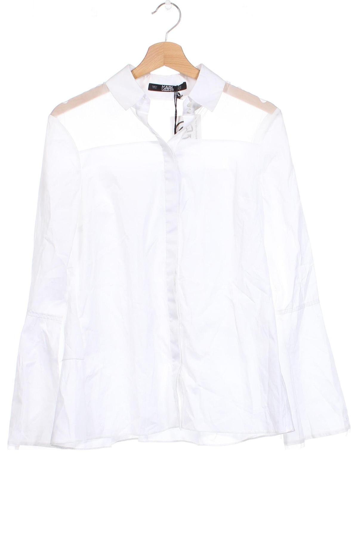 Дамска риза Karl Lagerfeld, Размер XS, Цвят Бял, Цена 212,11 лв.