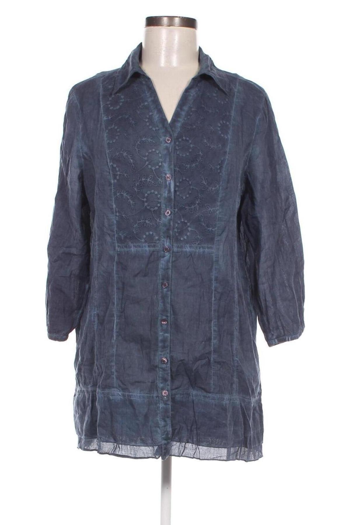 Γυναικείο πουκάμισο Laura T., Μέγεθος L, Χρώμα Μπλέ, Τιμή 8,50 €