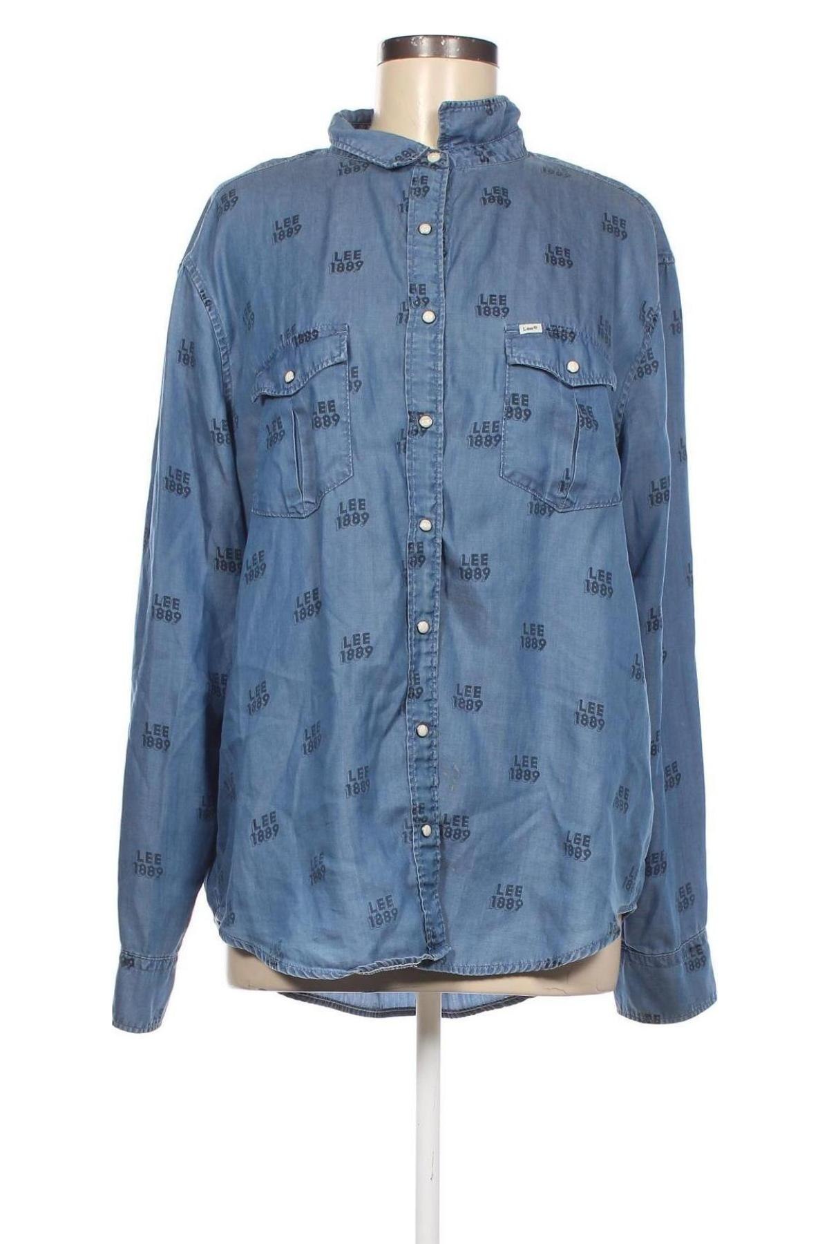 Γυναικείο πουκάμισο Lee, Μέγεθος L, Χρώμα Μπλέ, Τιμή 16,65 €