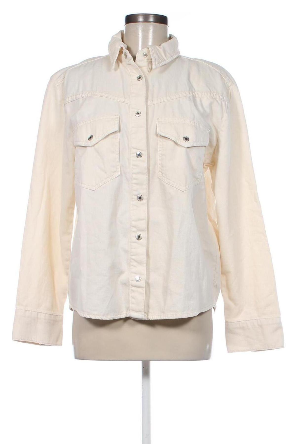 Γυναικείο πουκάμισο Mango, Μέγεθος M, Χρώμα Εκρού, Τιμή 20,77 €