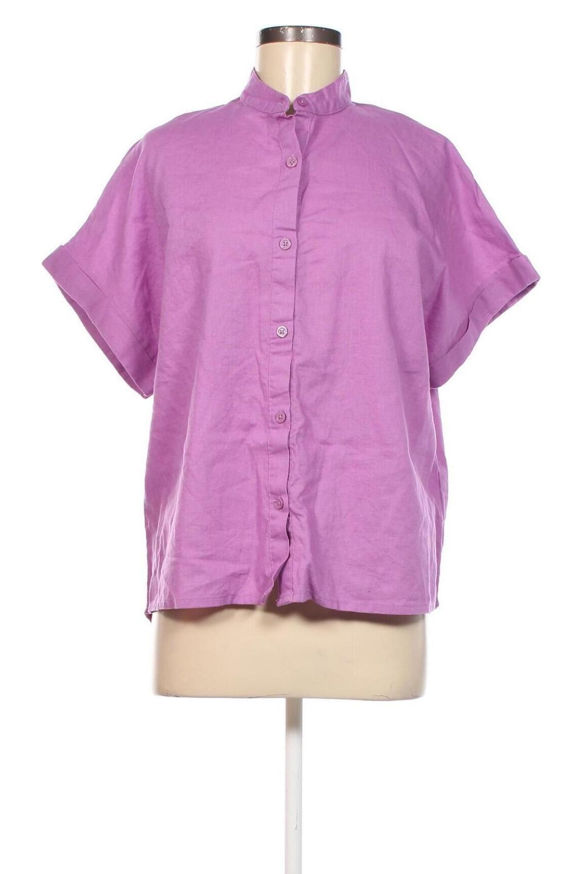 Γυναικείο πουκάμισο Nice & Chic, Μέγεθος L, Χρώμα Βιολετί, Τιμή 20,46 €