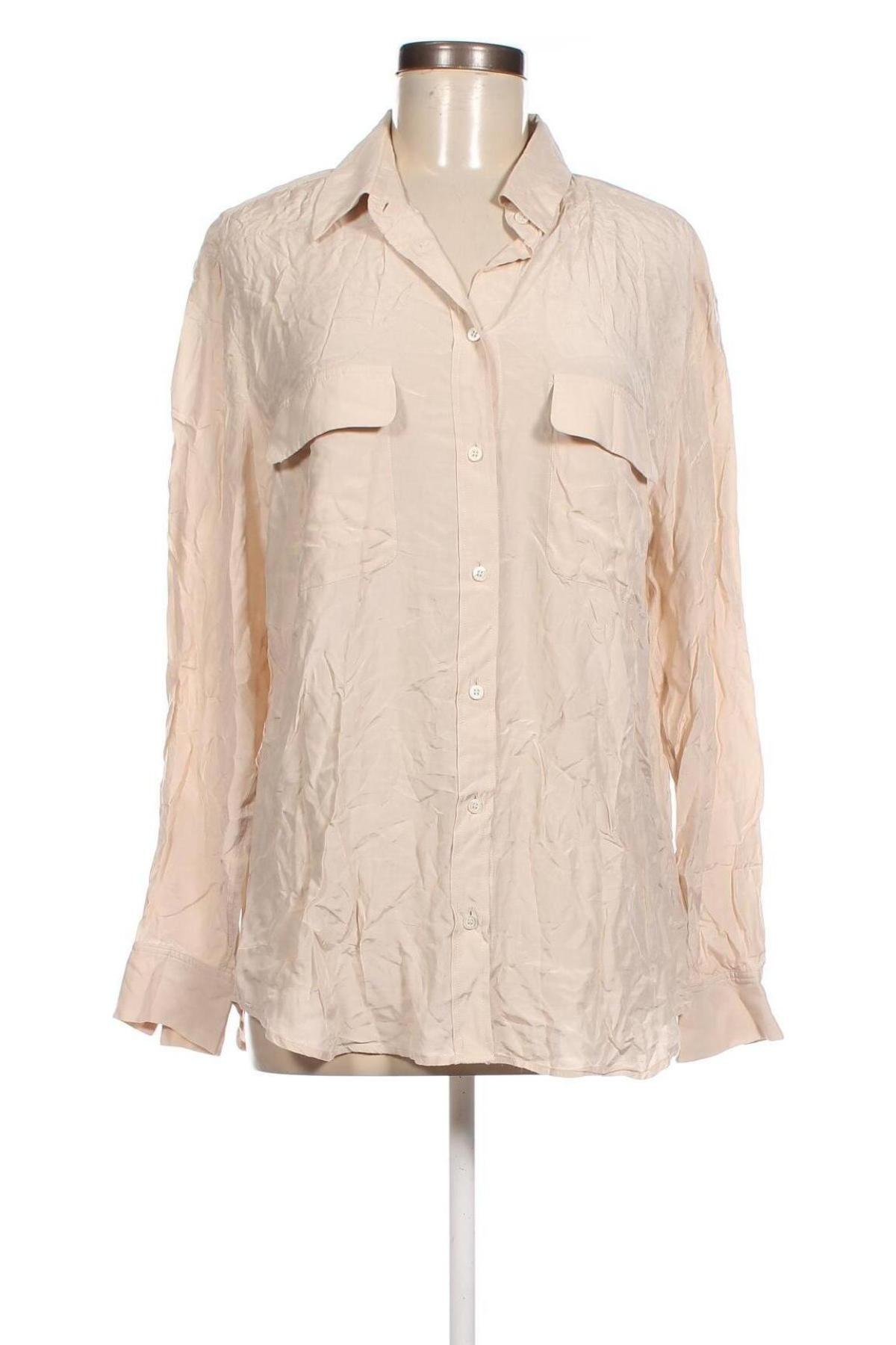 Γυναικείο πουκάμισο Oui, Μέγεθος L, Χρώμα  Μπέζ, Τιμή 13,36 €