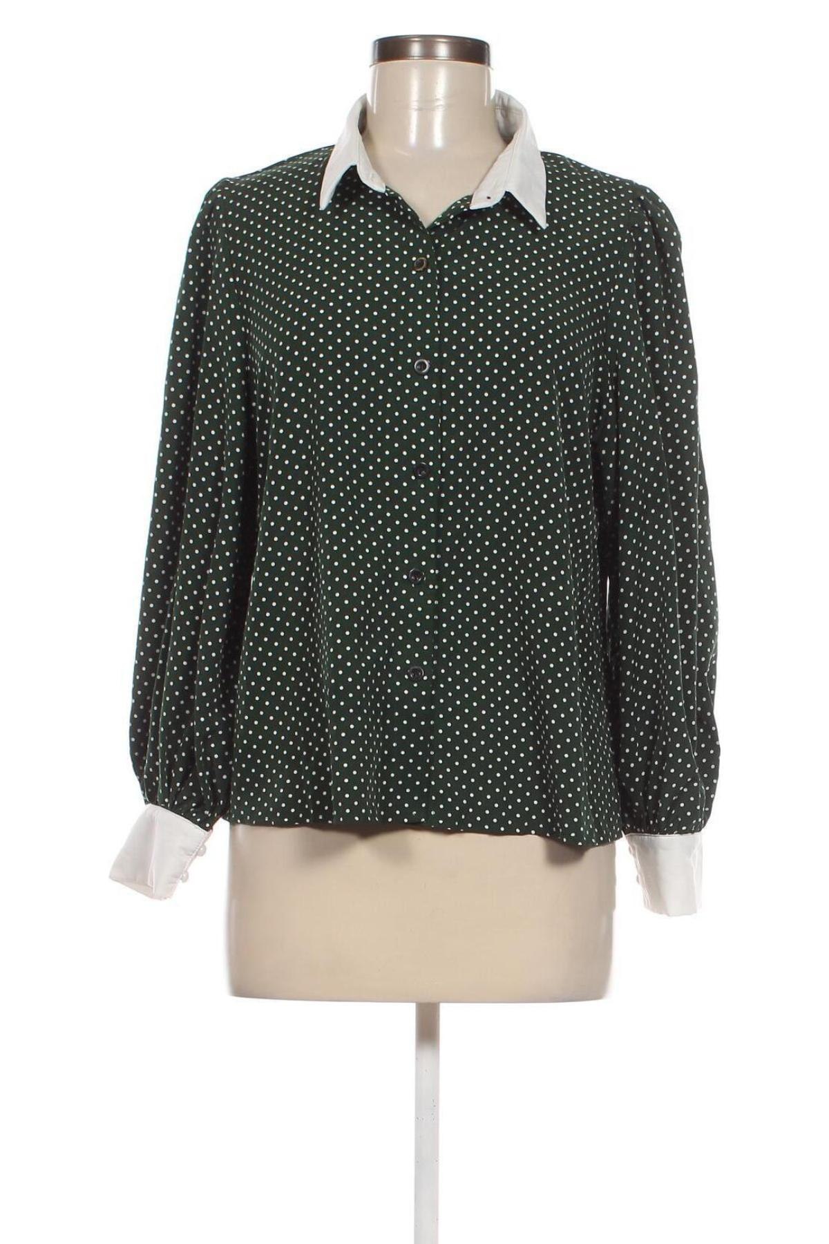 Дамска риза SHEIN, Размер L, Цвят Зелен, Цена 10,00 лв.