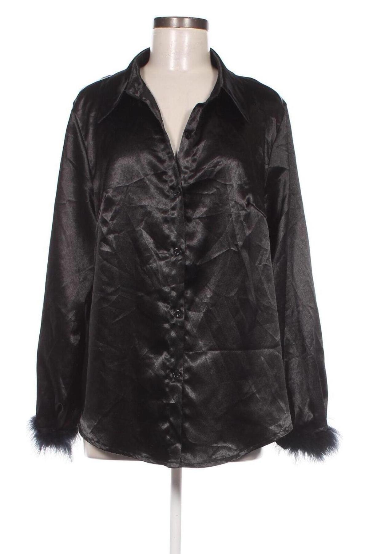 Γυναικείο πουκάμισο SHEIN, Μέγεθος XL, Χρώμα Μαύρο, Τιμή 7,73 €