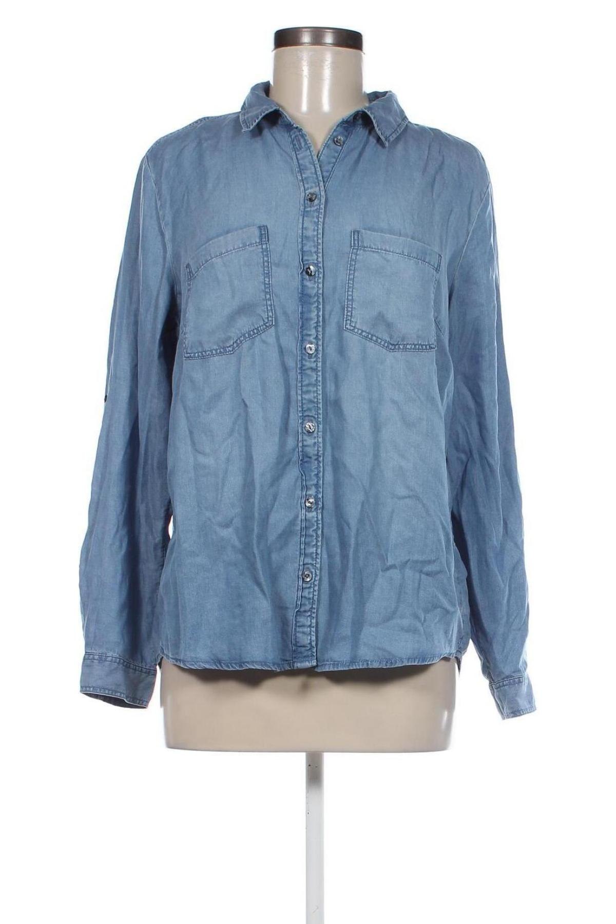 Γυναικείο πουκάμισο Tom Tailor, Μέγεθος M, Χρώμα Μπλέ, Τιμή 10,76 €