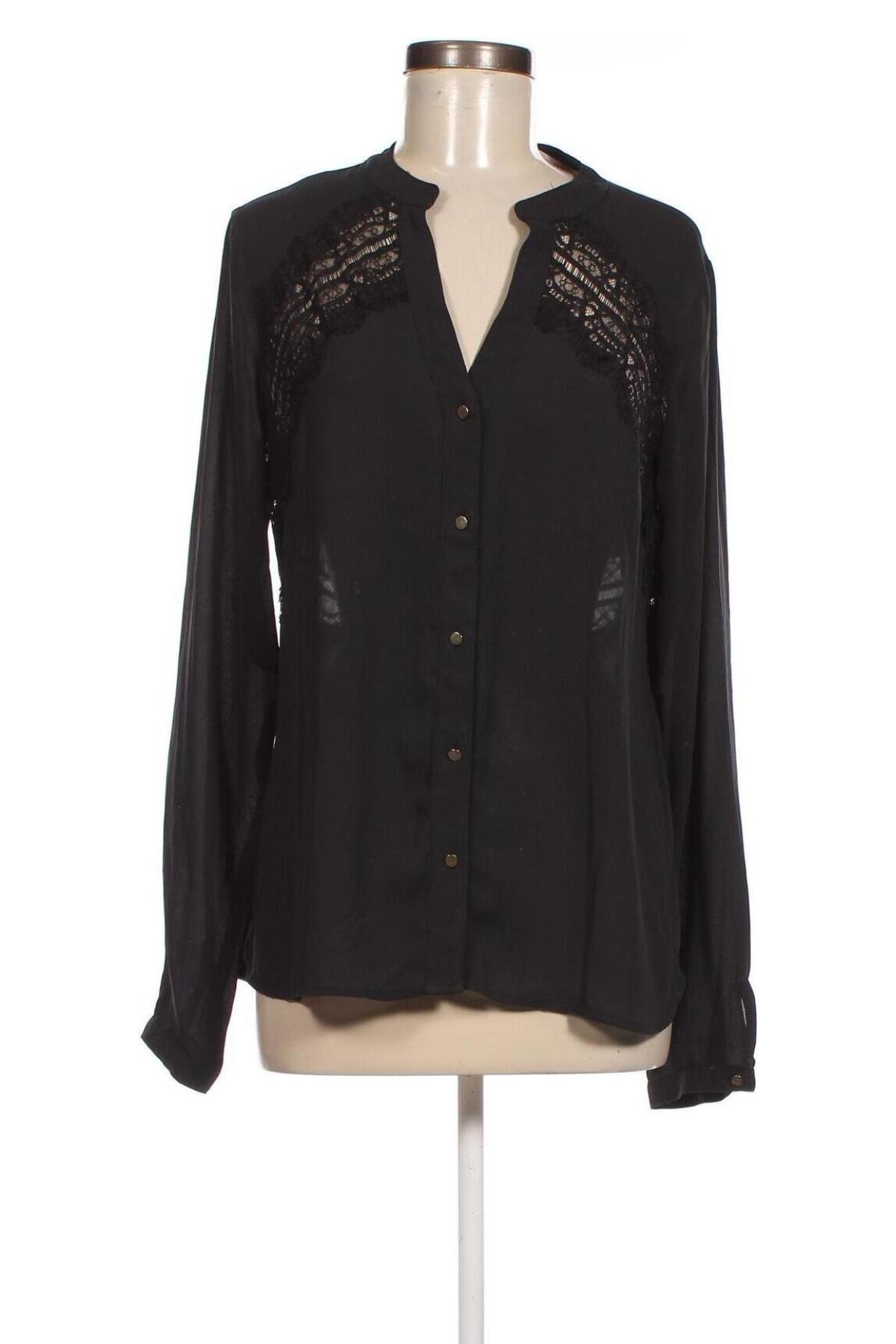 Γυναικείο πουκάμισο VILA, Μέγεθος L, Χρώμα Μαύρο, Τιμή 5,07 €