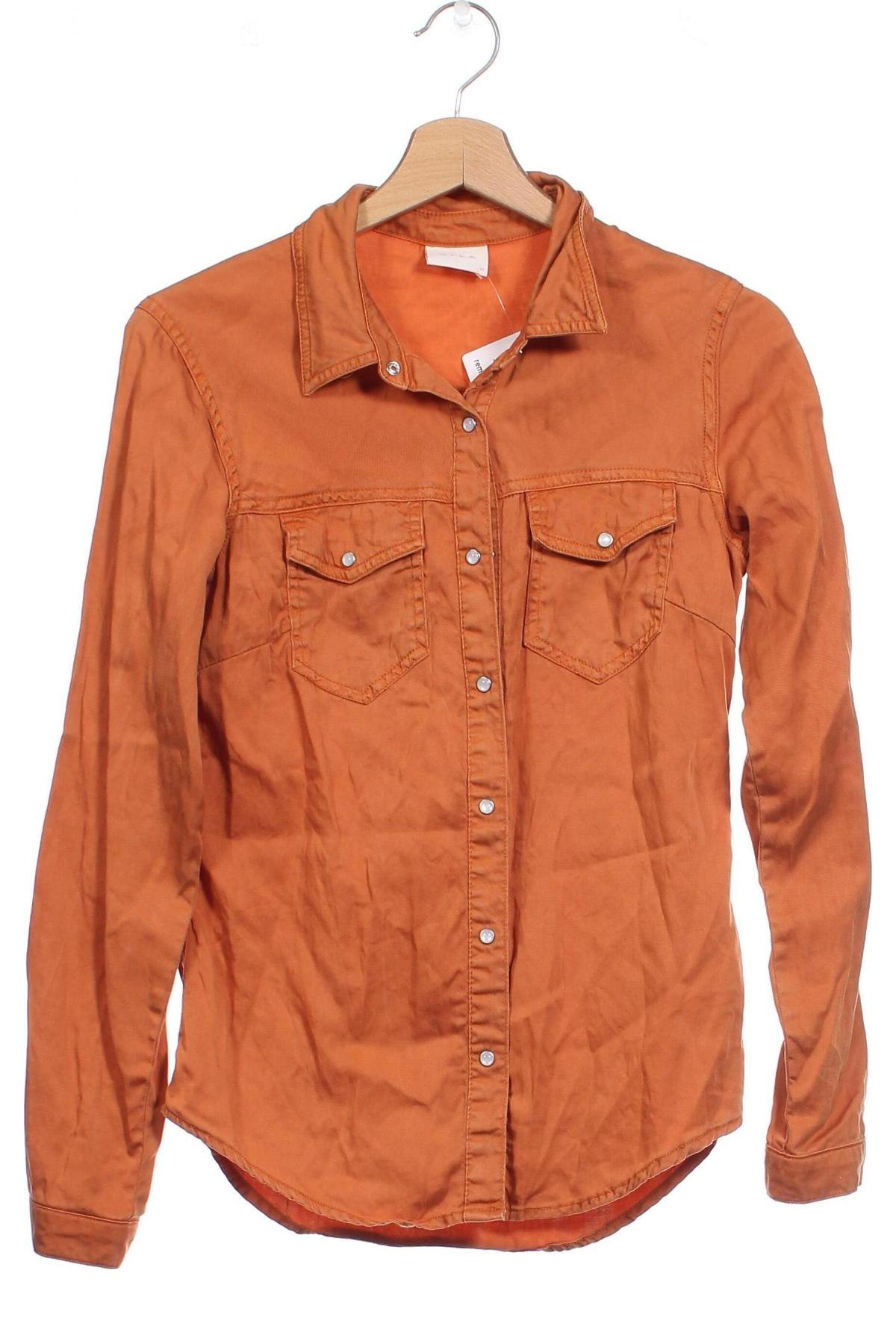 Γυναικείο πουκάμισο VILA, Μέγεθος XS, Χρώμα Πορτοκαλί, Τιμή 5,83 €