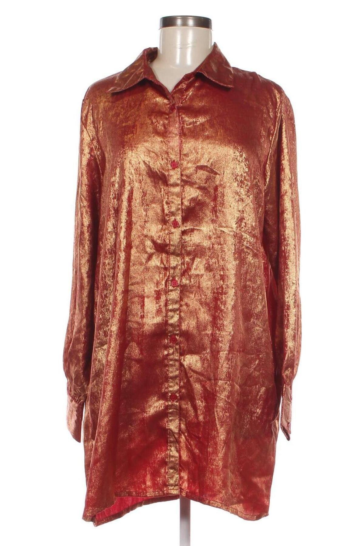 Γυναικείο πουκάμισο VRS, Μέγεθος L, Χρώμα Χρυσαφί, Τιμή 6,96 €