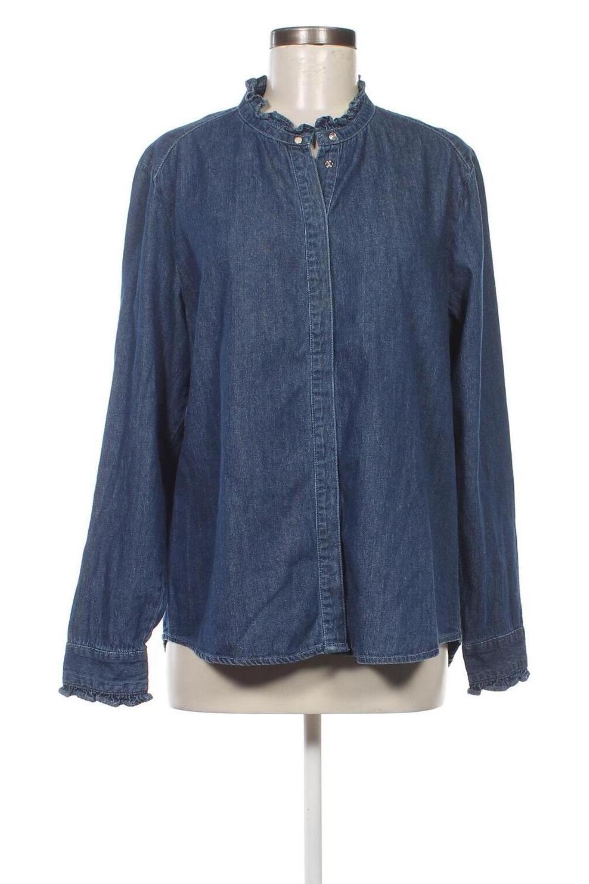 Γυναικείο πουκάμισο Vero Moda, Μέγεθος L, Χρώμα Μπλέ, Τιμή 10,67 €