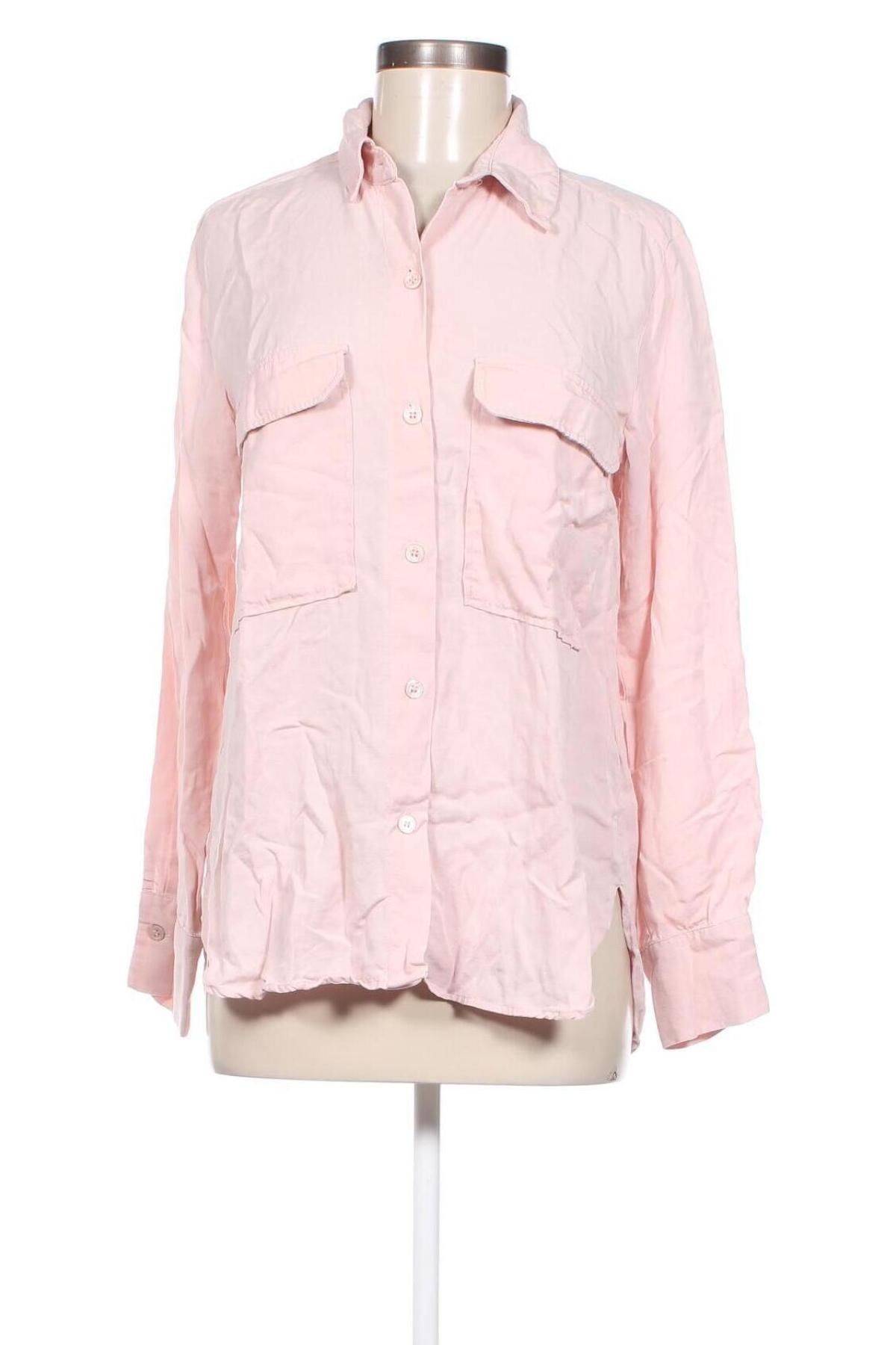 Дамска риза Zara, Размер S, Цвят Розов, Цена 13,77 лв.