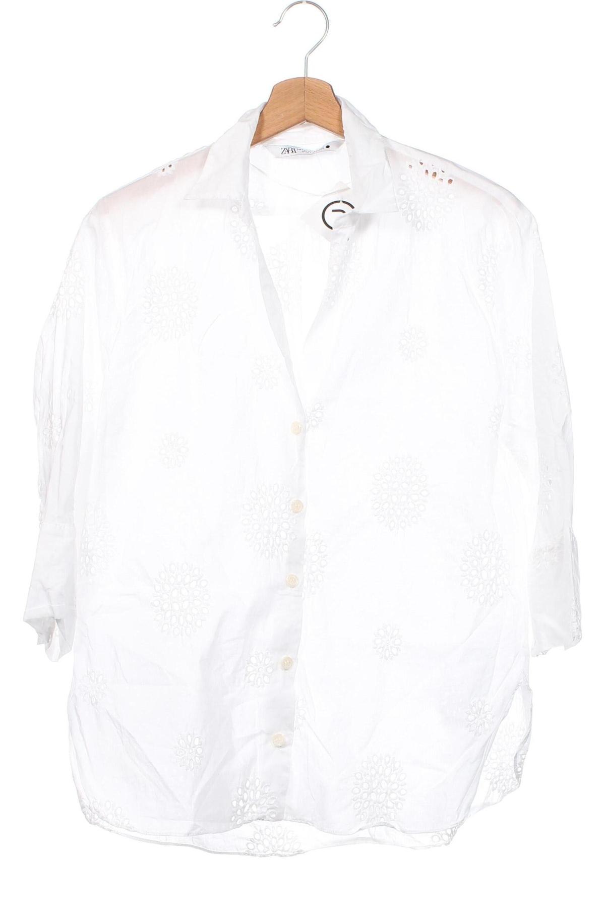 Damenbluse Zara, Größe XS, Farbe Weiß, Preis € 13,81