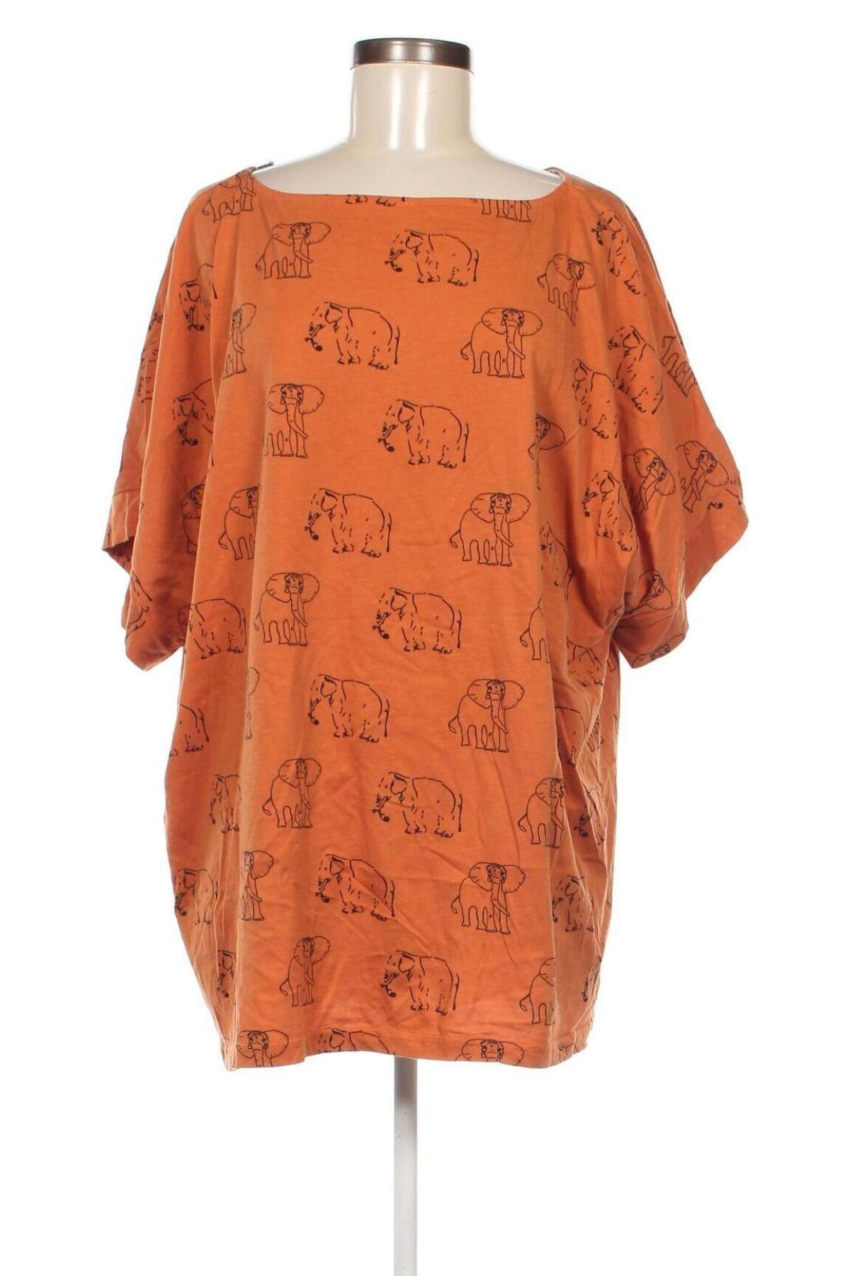 Дамска тениска, Размер 5XL, Цвят Оранжев, Цена 13,00 лв.