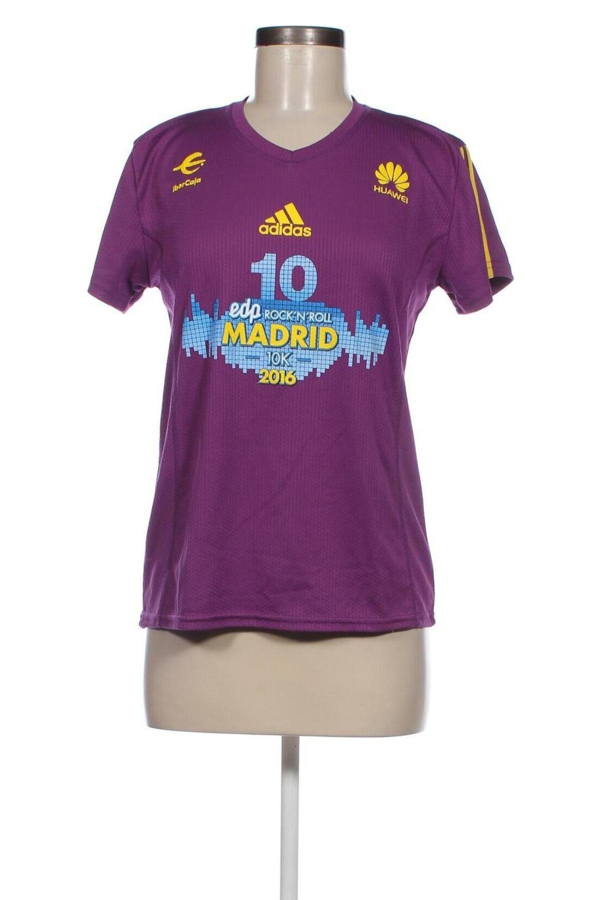 Γυναικείο t-shirt Adidas, Μέγεθος L, Χρώμα Βιολετί, Τιμή 7,86 €