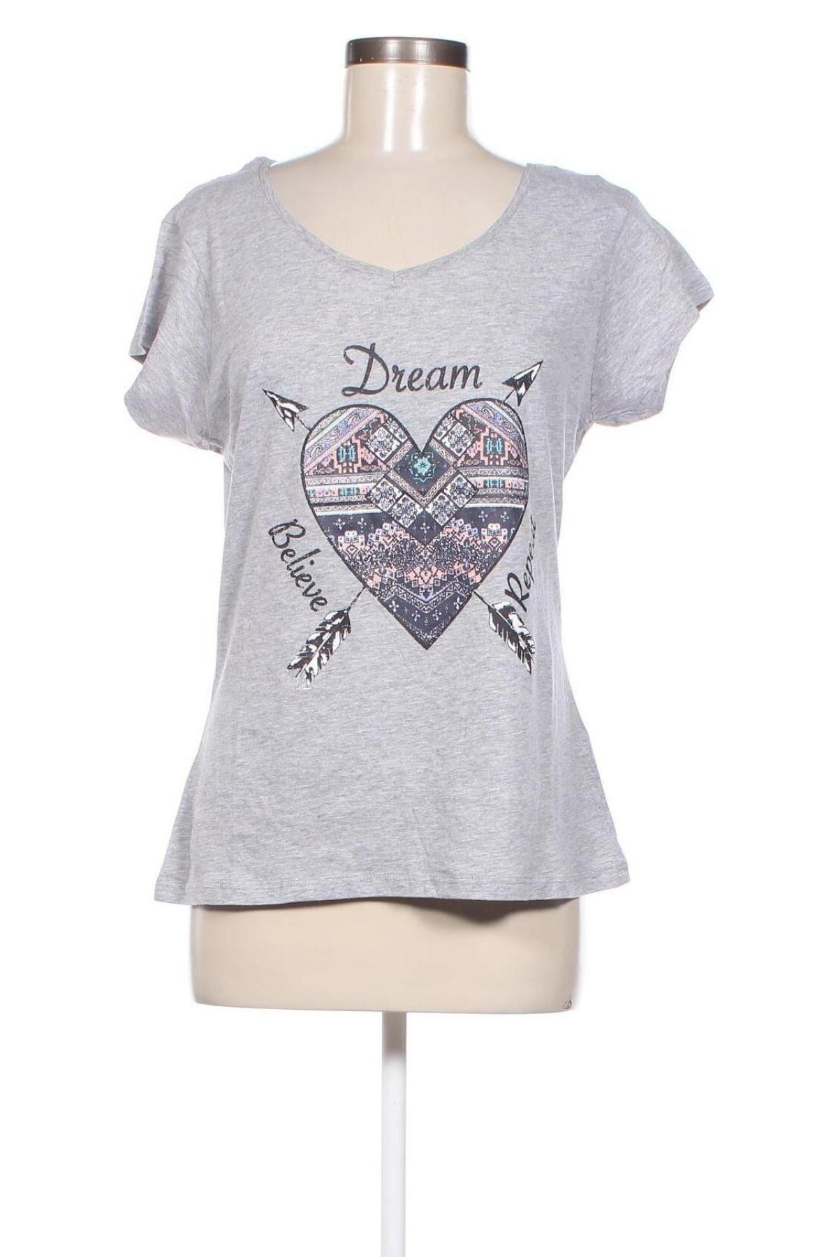 Γυναικείο t-shirt Atmosphere, Μέγεθος XL, Χρώμα Γκρί, Τιμή 7,00 €