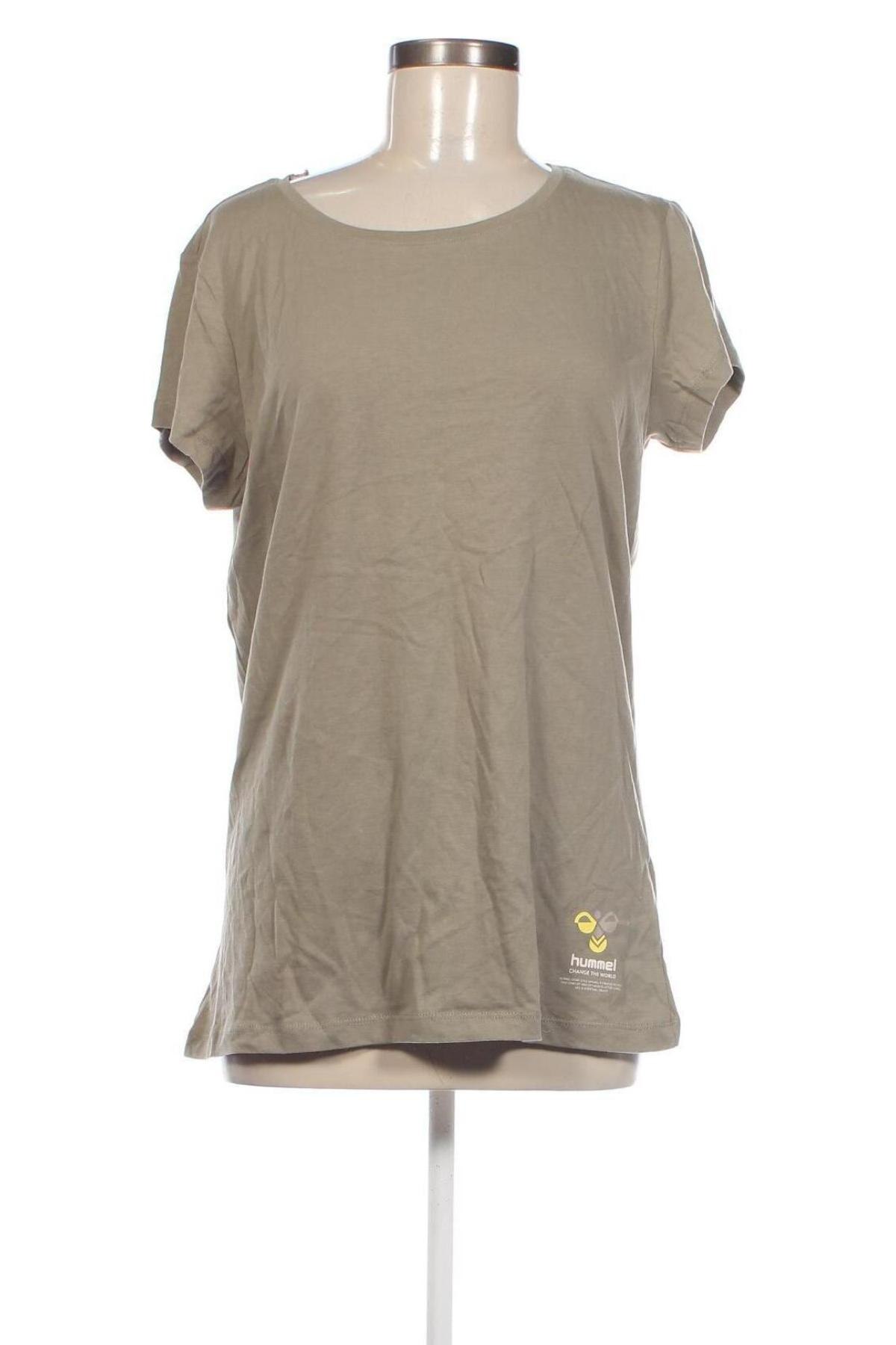 Γυναικείο t-shirt Hummel, Μέγεθος L, Χρώμα Πράσινο, Τιμή 8,42 €