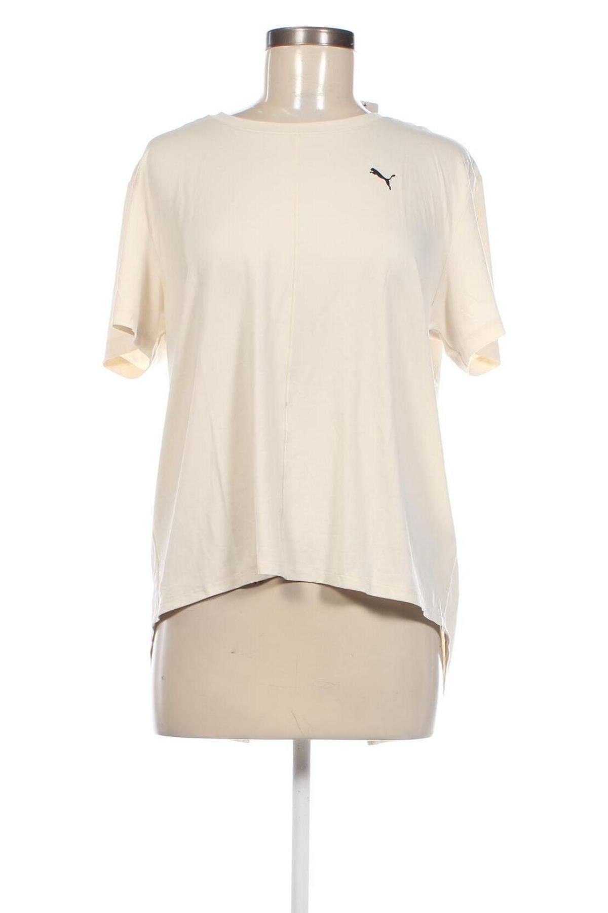 Γυναικείο t-shirt PUMA, Μέγεθος M, Χρώμα Εκρού, Τιμή 30,68 €