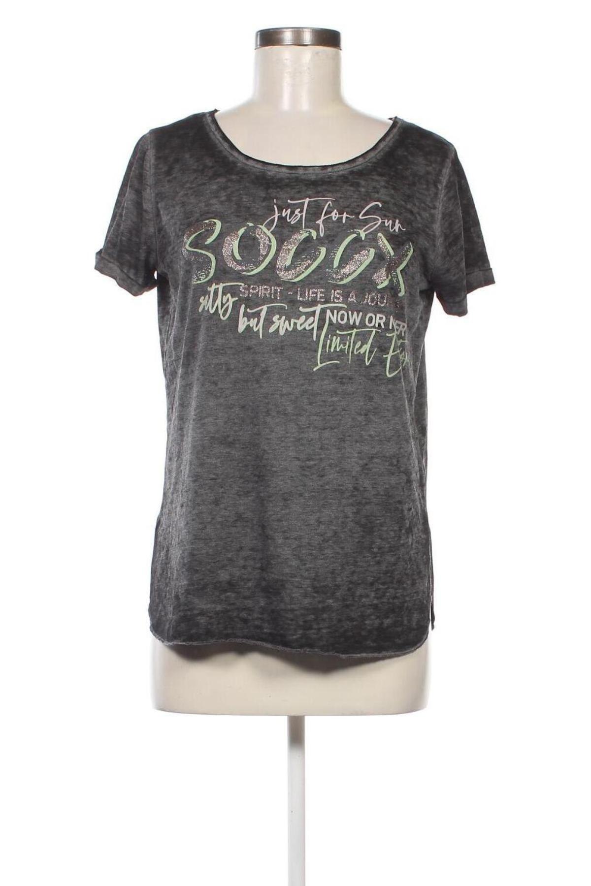 Damen T-Shirt Soccx, Größe M, Farbe Grau, Preis 15,97 €