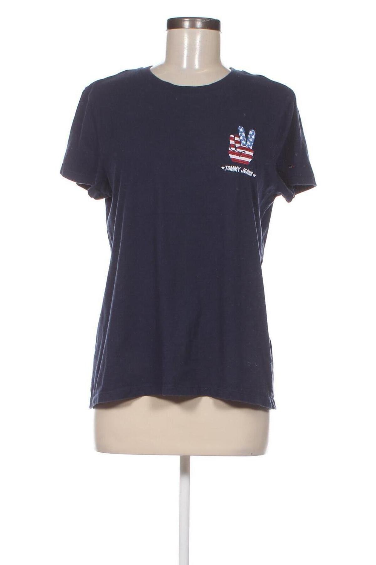 Γυναικείο t-shirt Tommy Jeans, Μέγεθος L, Χρώμα Μπλέ, Τιμή 17,88 €