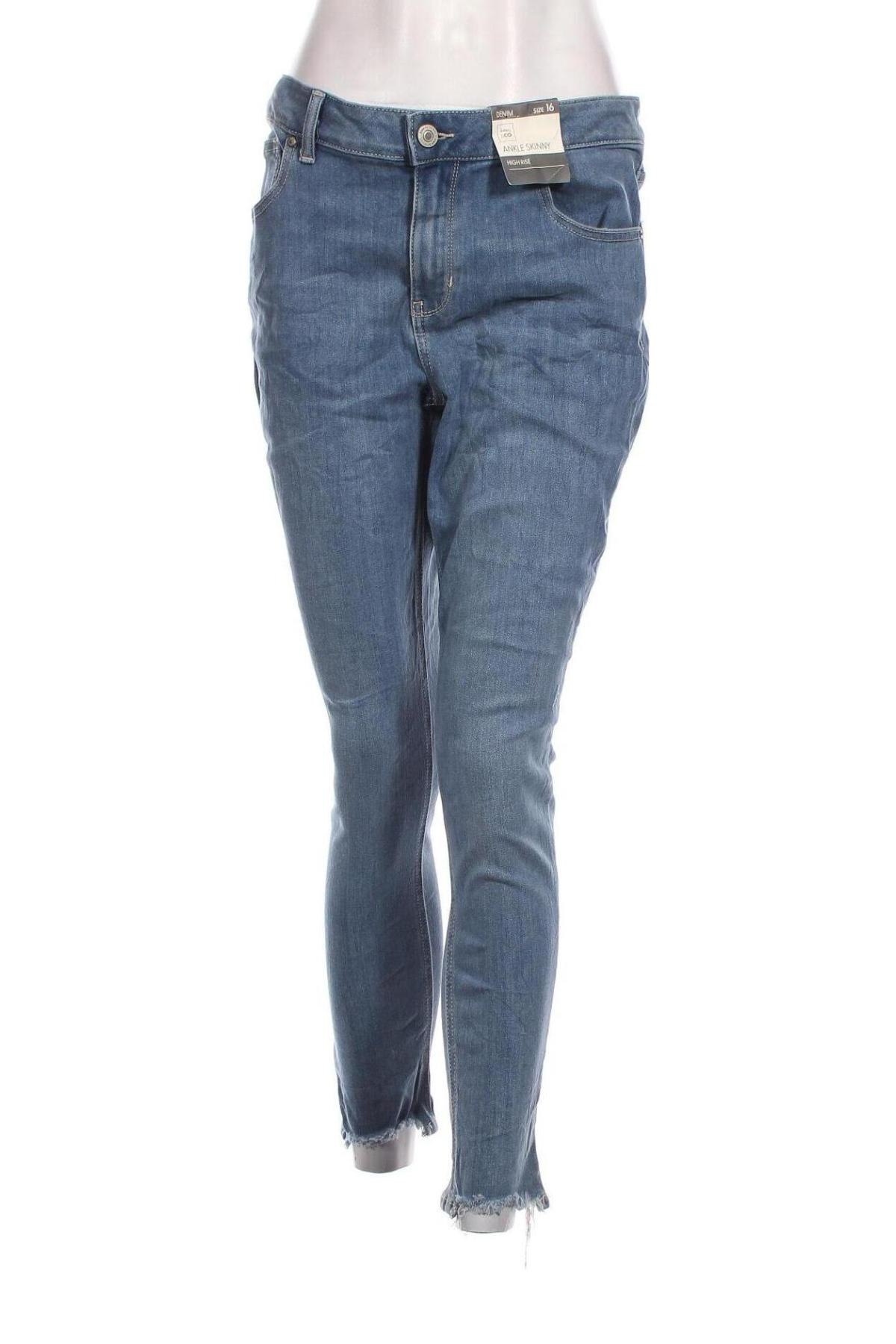 Damskie jeansy Clothing & Co, Rozmiar XL, Kolor Niebieski, Cena 66,21 zł