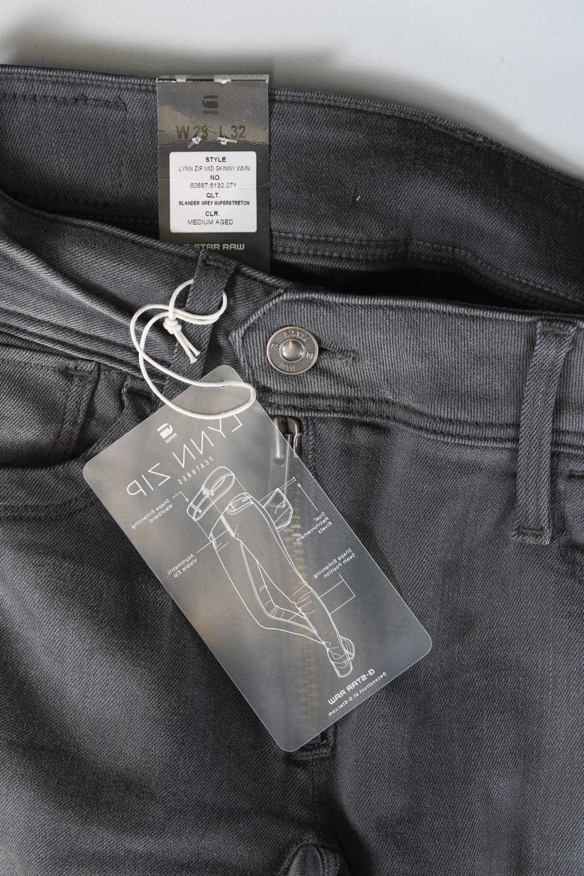 Damen Jeans G-Star Raw, Größe S, Farbe Grau, Preis 44,07 €