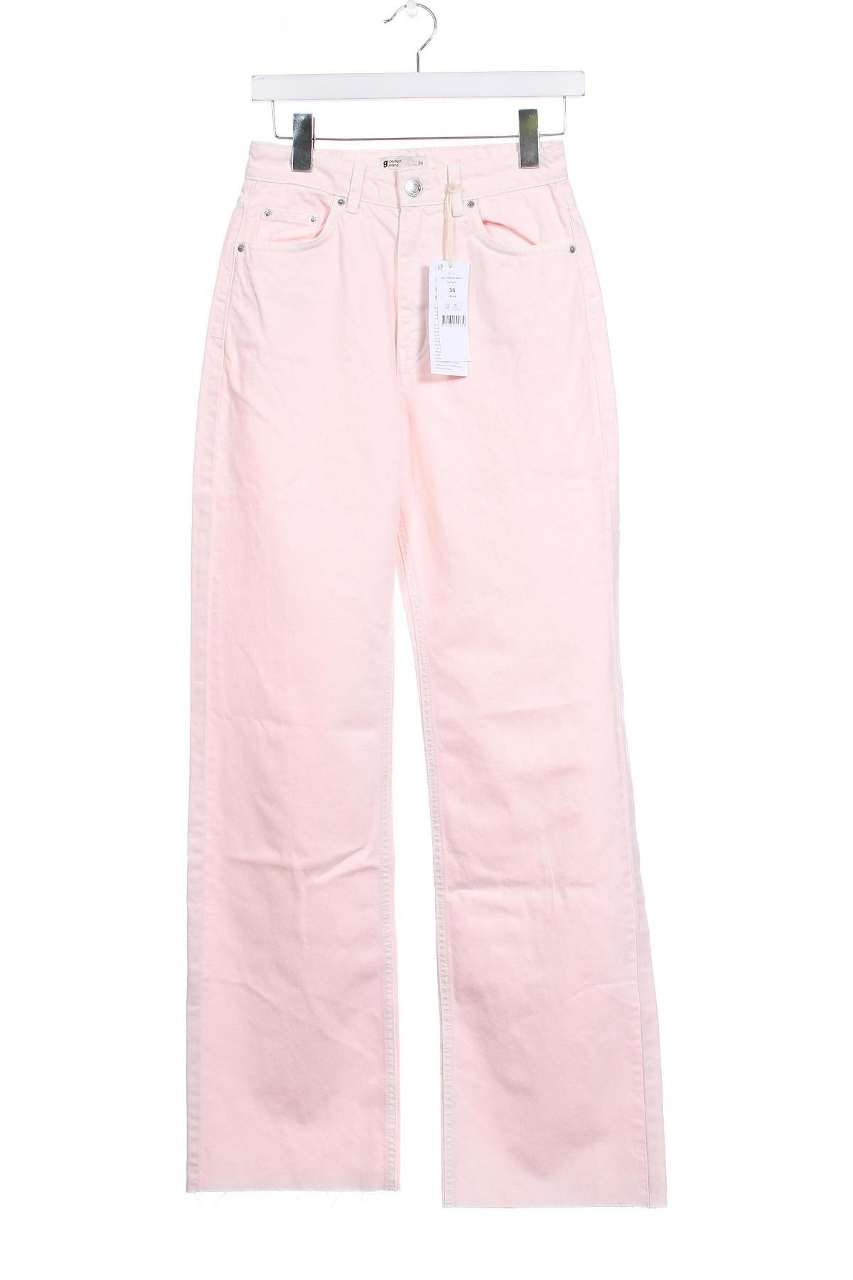 Damskie jeansy Gina Tricot, Rozmiar XS, Kolor Różowy, Cena 82,10 zł