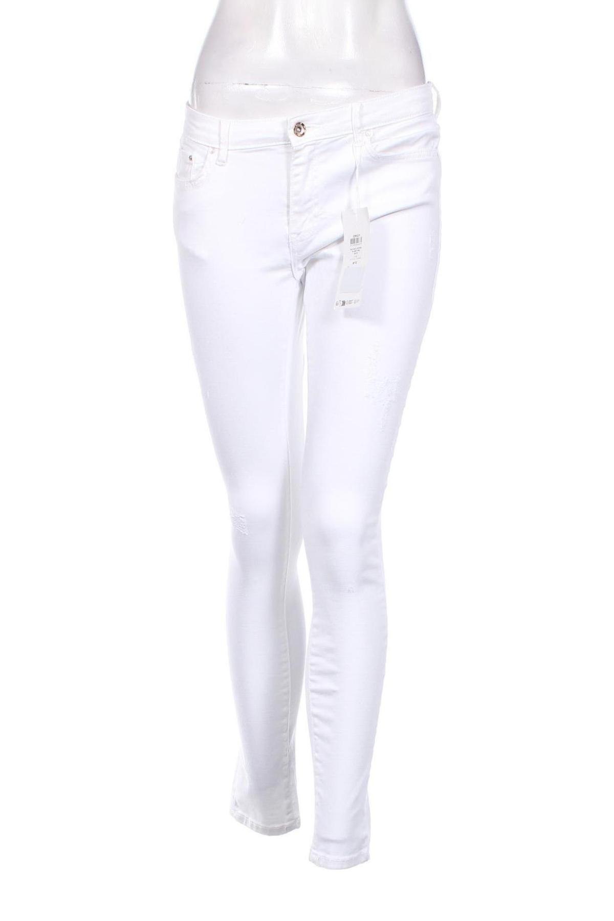 Damen Jeans ONLY, Größe M, Farbe Weiß, Preis € 9,99