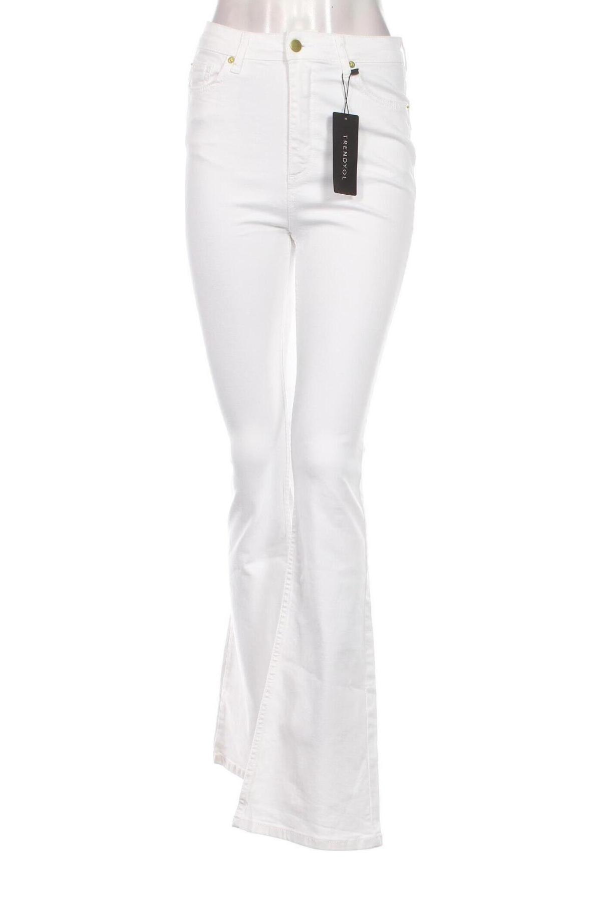 Γυναικείο Τζίν Trendyol, Μέγεθος M, Χρώμα Λευκό, Τιμή 16,78 €
