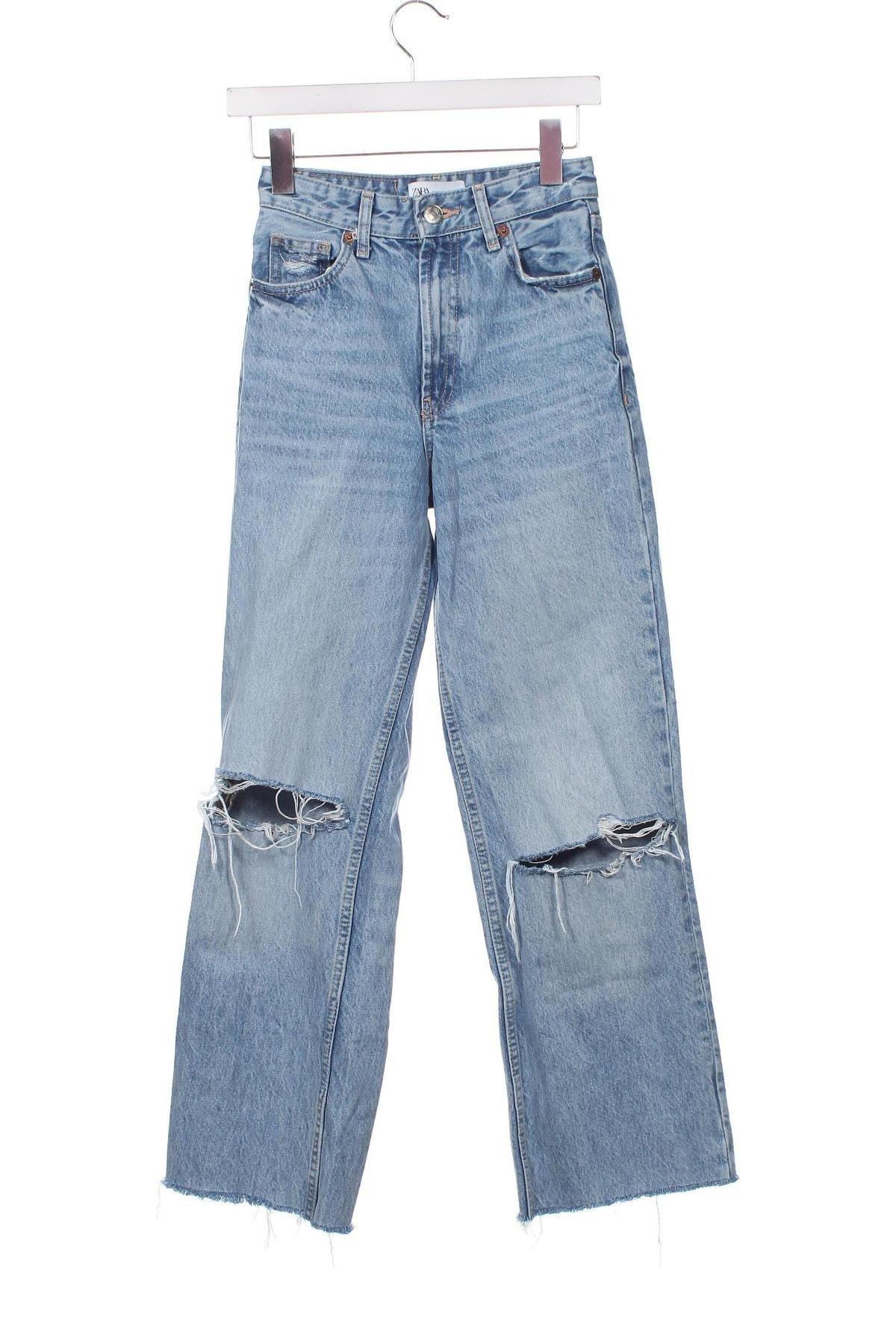 Dámské džíny  Zara, Velikost XXS, Barva Modrá, Cena  341,00 Kč