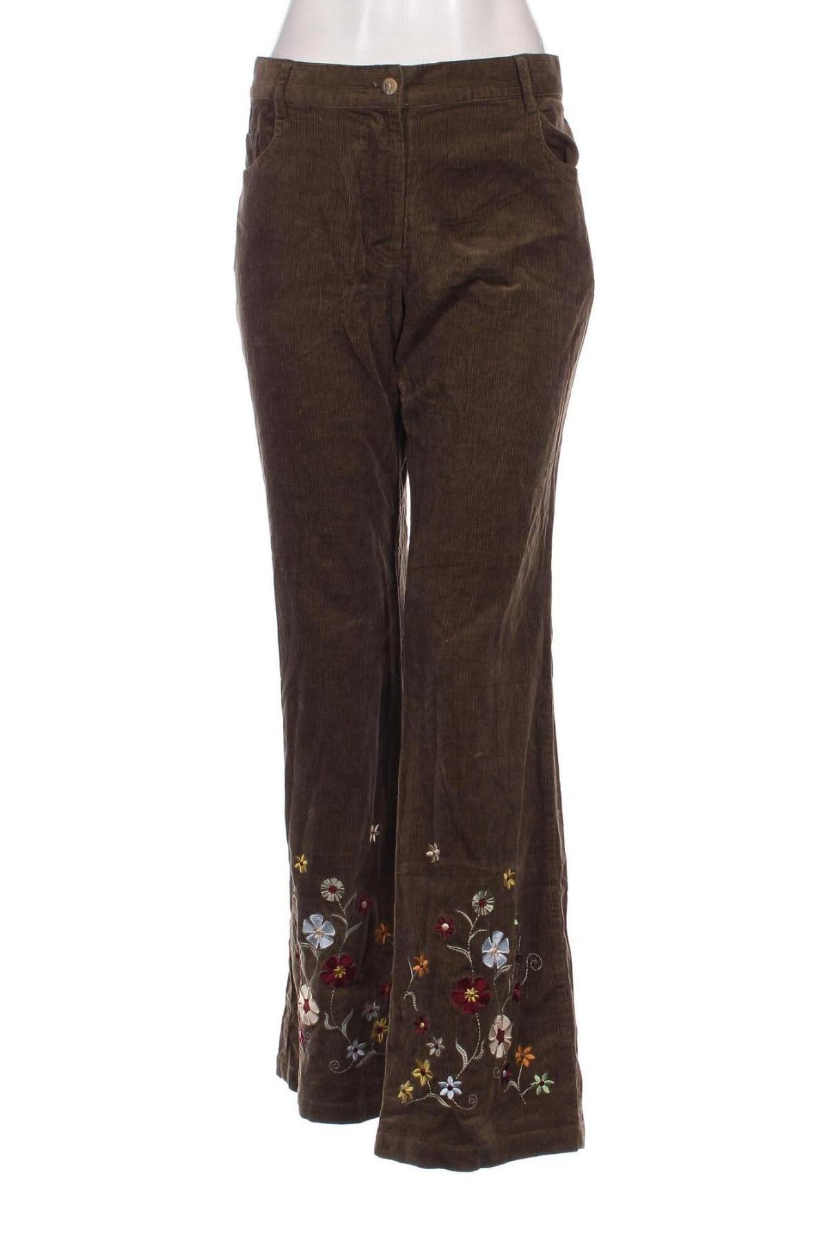 Pantaloni de velvet de femei, Mărime XL, Culoare Maro, Preț 42,93 Lei