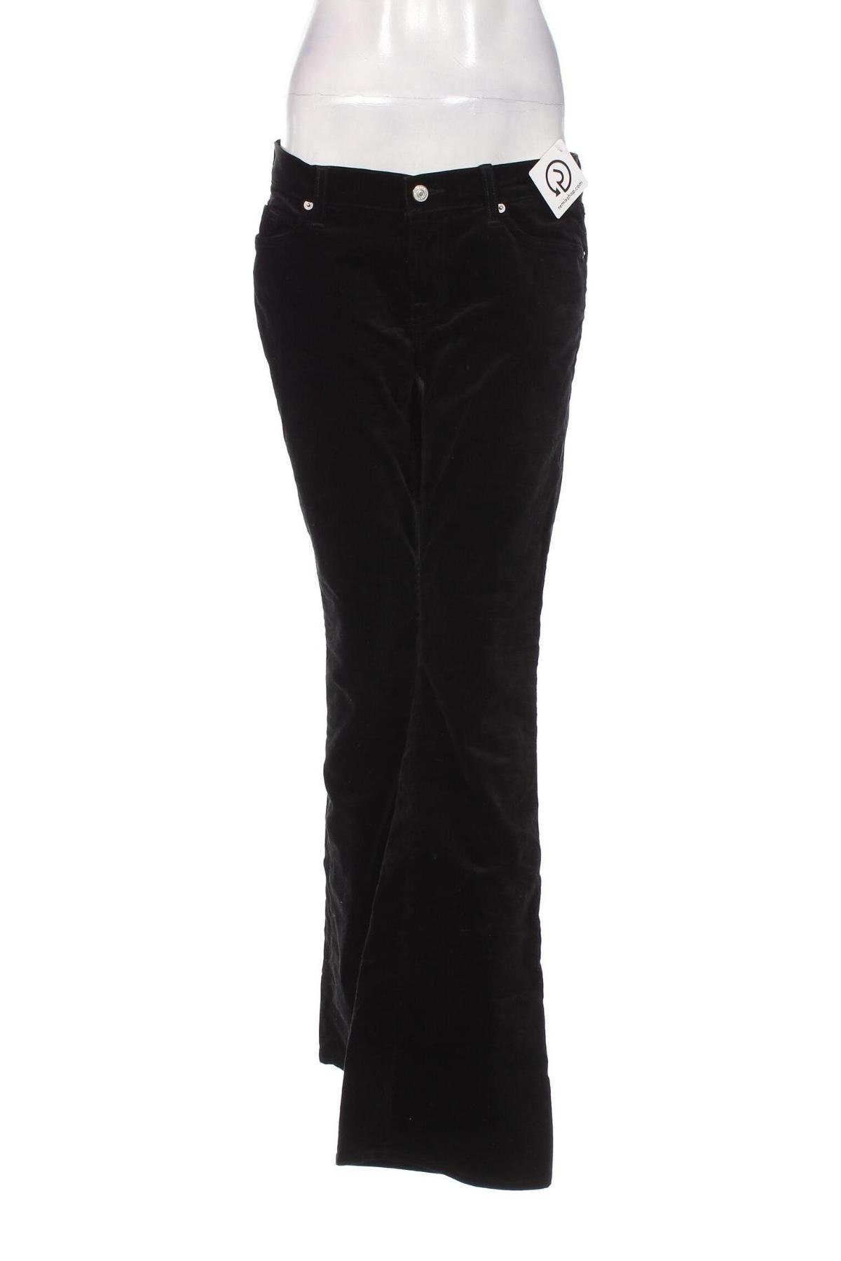 Γυναικείο κοτλέ παντελόνι 7 For All Mankind, Μέγεθος L, Χρώμα Μαύρο, Τιμή 62,64 €
