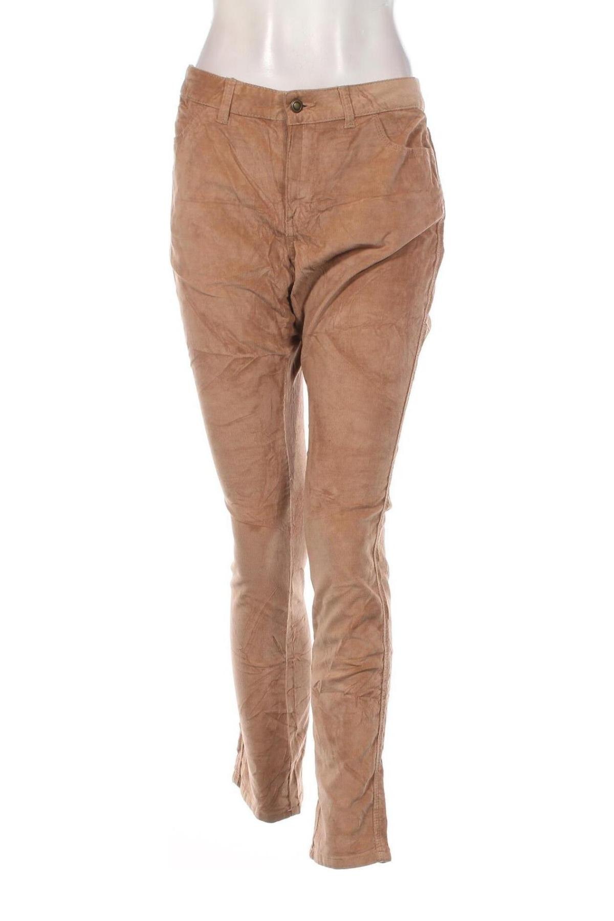 Pantaloni de velvet de femei George, Mărime L, Culoare Bej, Preț 26,71 Lei
