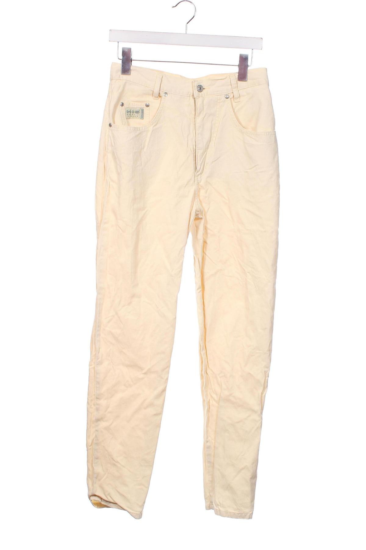 Pantaloni de velvet de femei H.I.S, Mărime M, Culoare Ecru, Preț 39,95 Lei