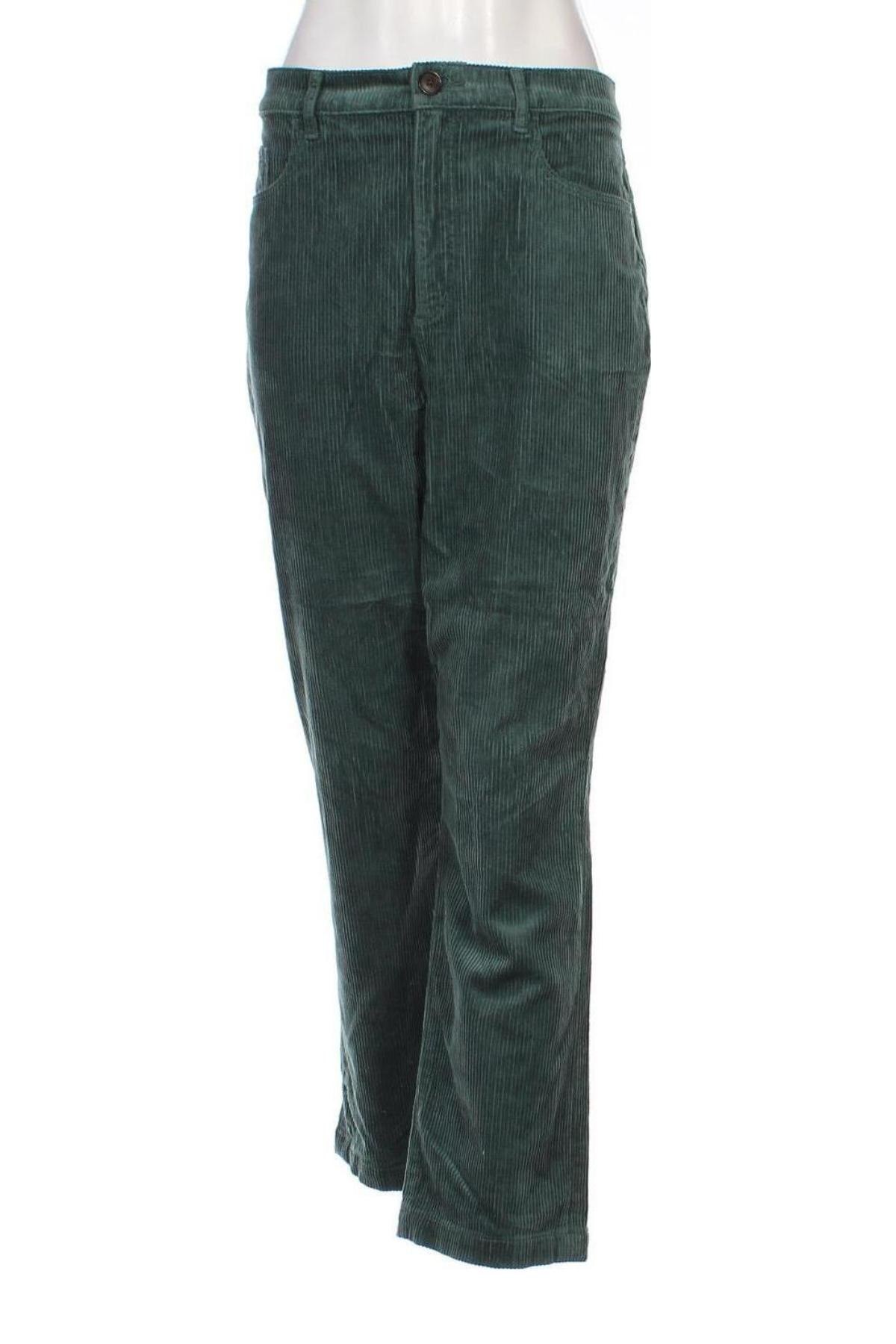 Pantaloni de velvet de femei Loft, Mărime L, Culoare Verde, Preț 26,99 Lei