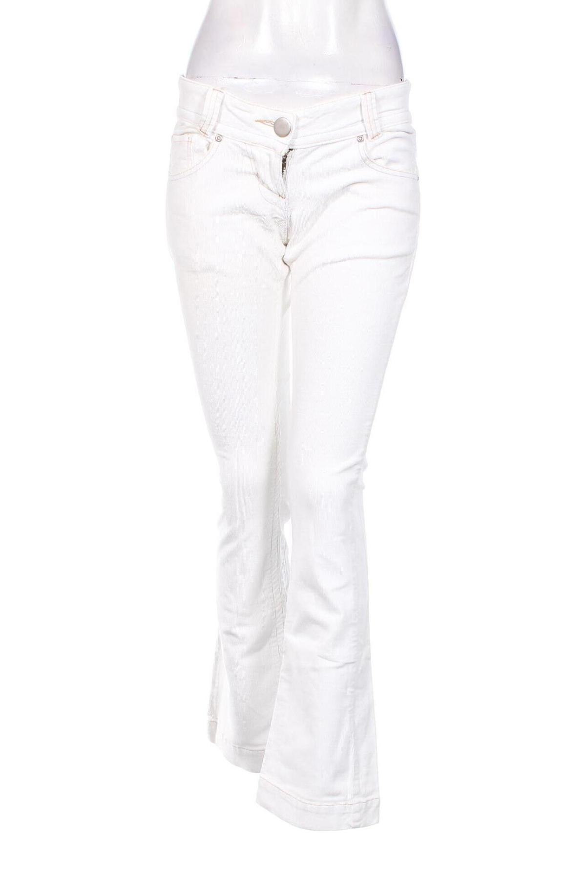 Pantaloni de velvet de femei MO, Mărime S, Culoare Alb, Preț 121,43 Lei
