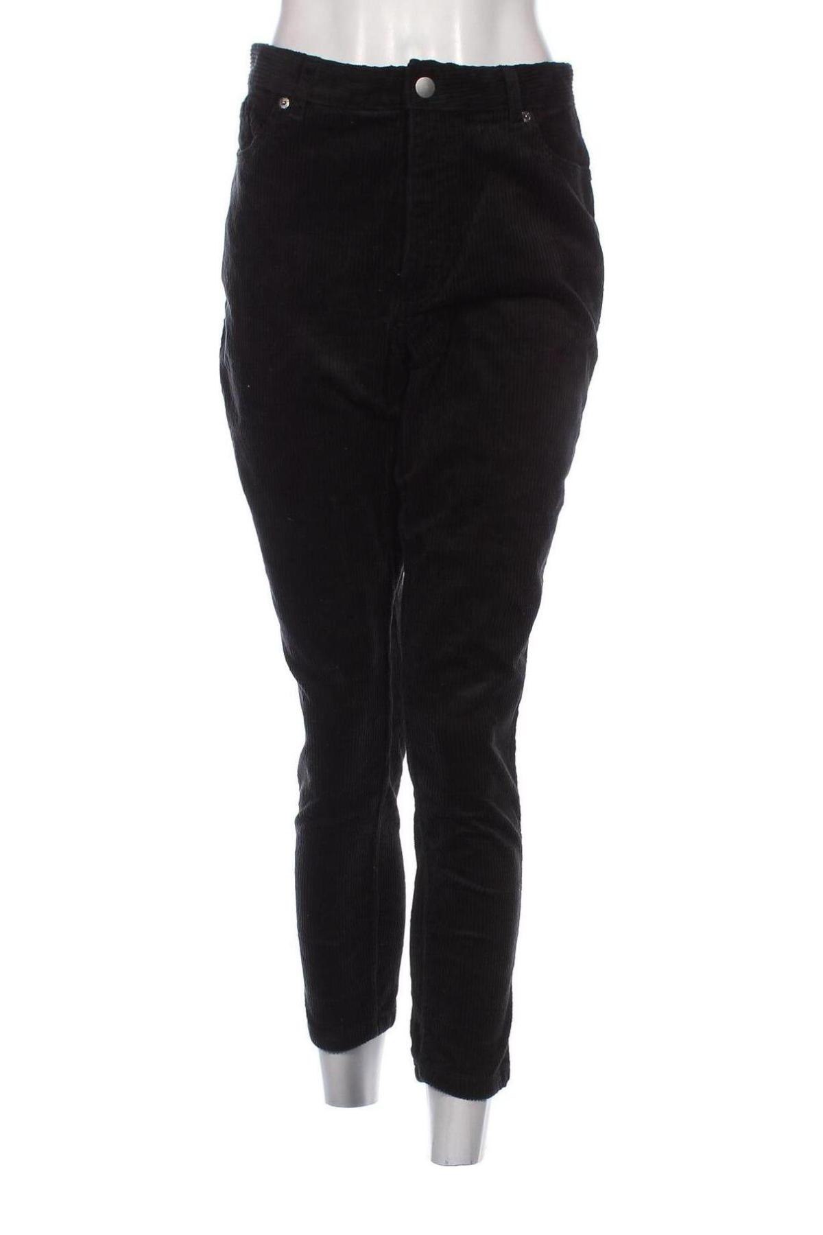 Pantaloni de velvet de femei Monki, Mărime M, Culoare Negru, Preț 36,35 Lei