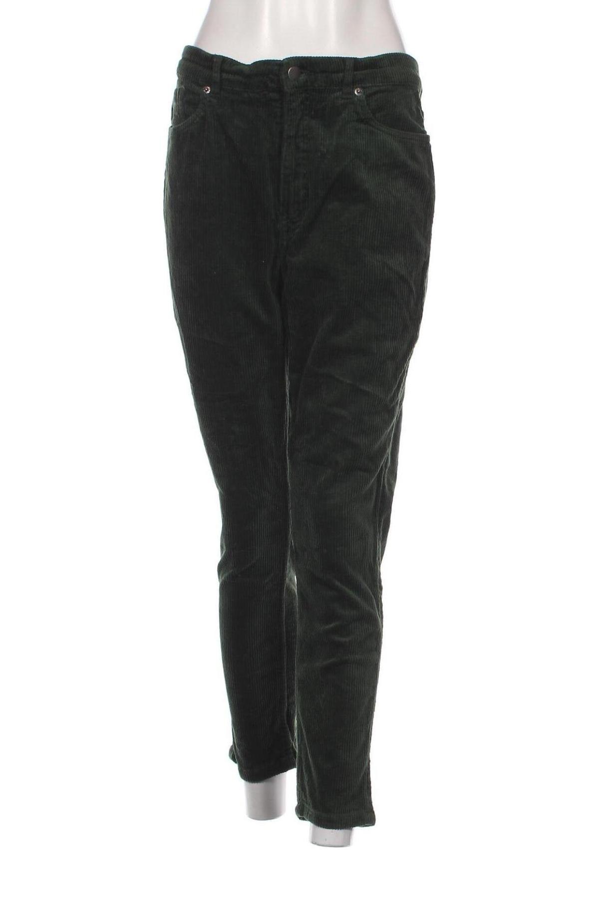Pantaloni de velvet de femei Monki, Mărime M, Culoare Verde, Preț 27,96 Lei