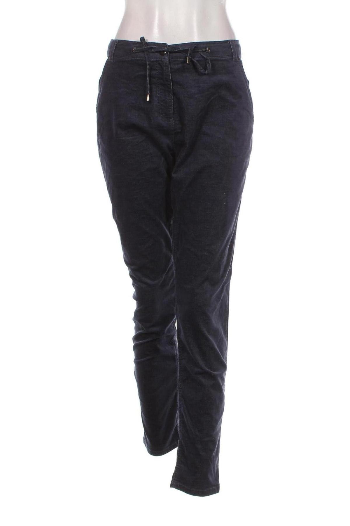 Pantaloni de velvet de femei Peckott, Mărime M, Culoare Albastru, Preț 29,57 Lei