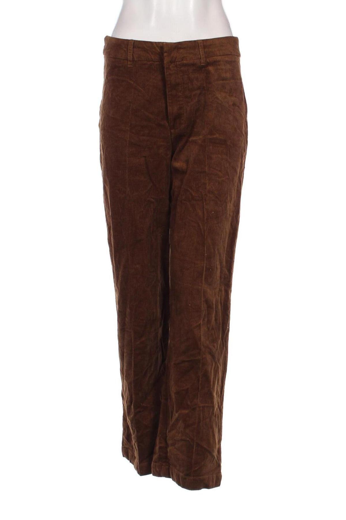 Pantaloni de velvet de femei Piombo, Mărime M, Culoare Maro, Preț 100,66 Lei