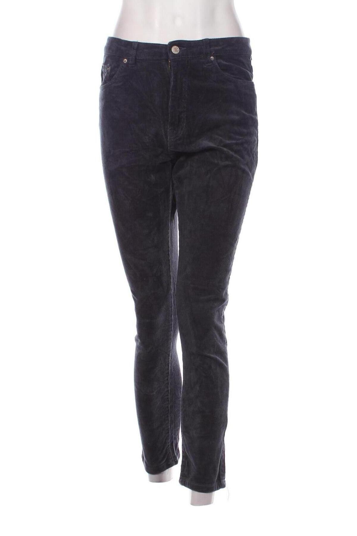 Pantaloni de velvet de femei Pull&Bear, Mărime M, Culoare Albastru, Preț 35,29 Lei