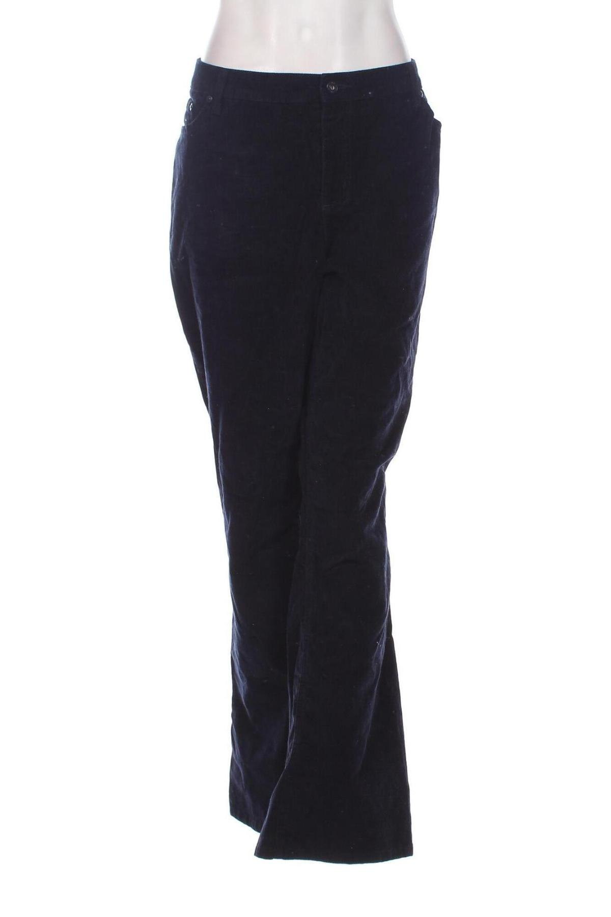 Γυναικείο κοτλέ παντελόνι St. John's Bay, Μέγεθος XXL, Χρώμα Μπλέ, Τιμή 7,36 €