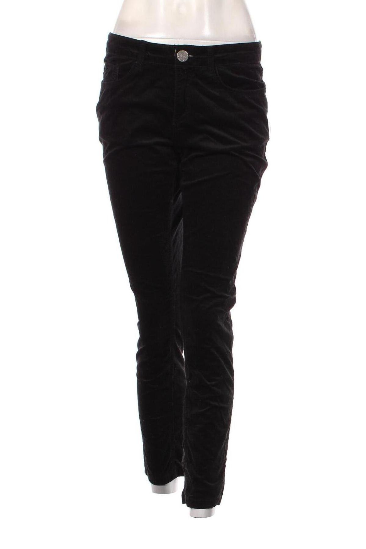 Pantaloni de velvet de femei Stefanel, Mărime M, Culoare Negru, Preț 126,32 Lei