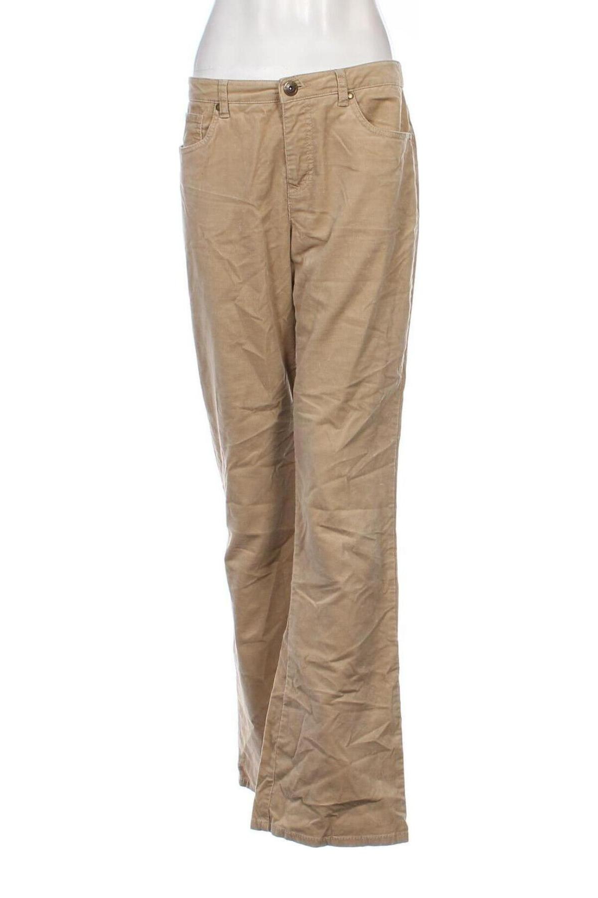 Pantaloni de velvet de femei Street One, Mărime L, Culoare Bej, Preț 53,95 Lei