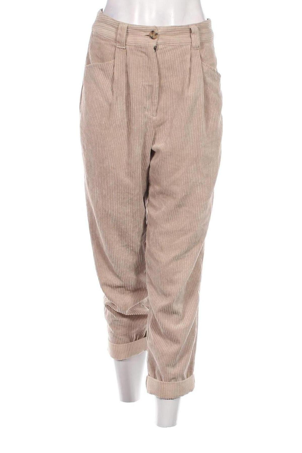 Pantaloni de velvet de femei Topshop, Mărime S, Culoare Bej, Preț 44,51 Lei