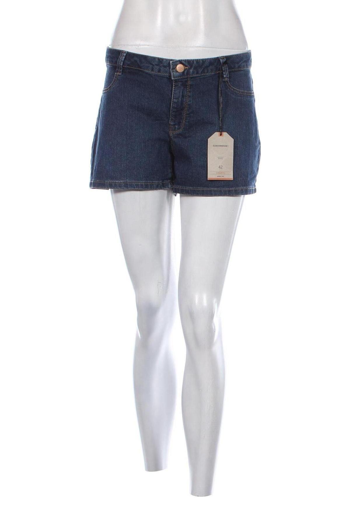 Pantaloni scurți de femei Clockhouse, Mărime L, Culoare Albastru, Preț 53,02 Lei