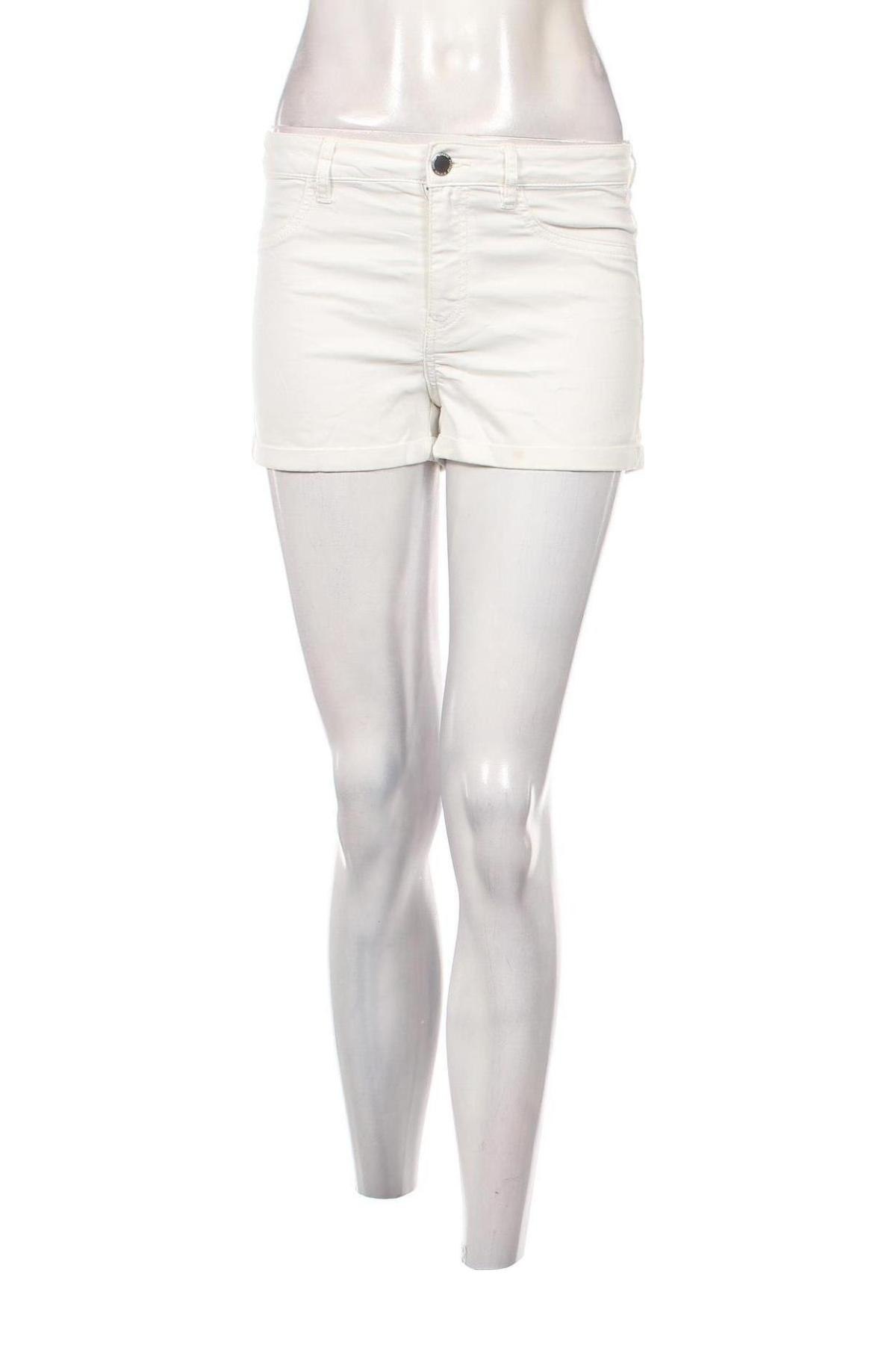Дамски къс панталон H&M Divided, Размер S, Цвят Бял, Цена 19,00 лв.
