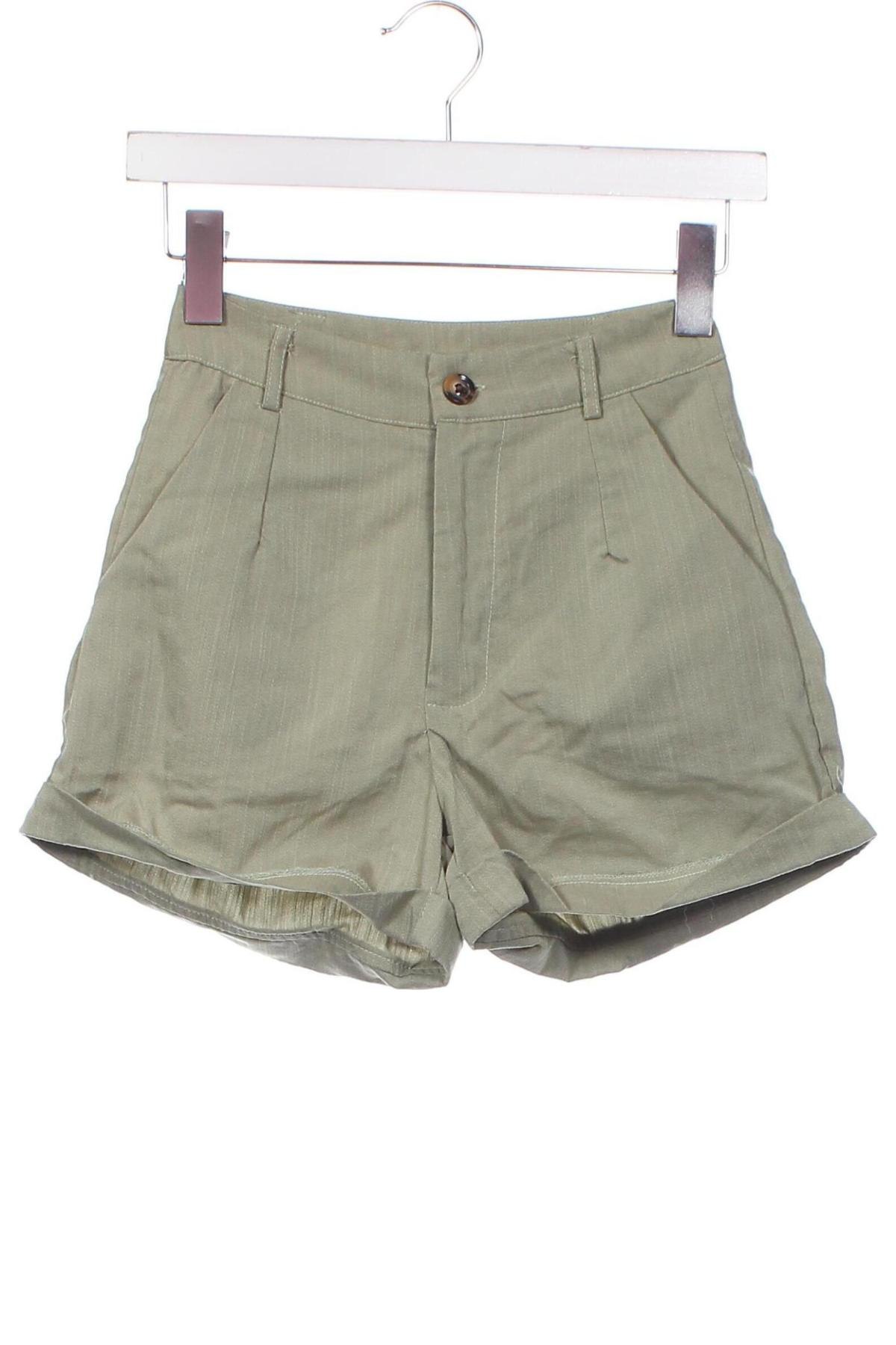 Дамски къс панталон SHEIN, Размер XXS, Цвят Зелен, Цена 11,14 лв.