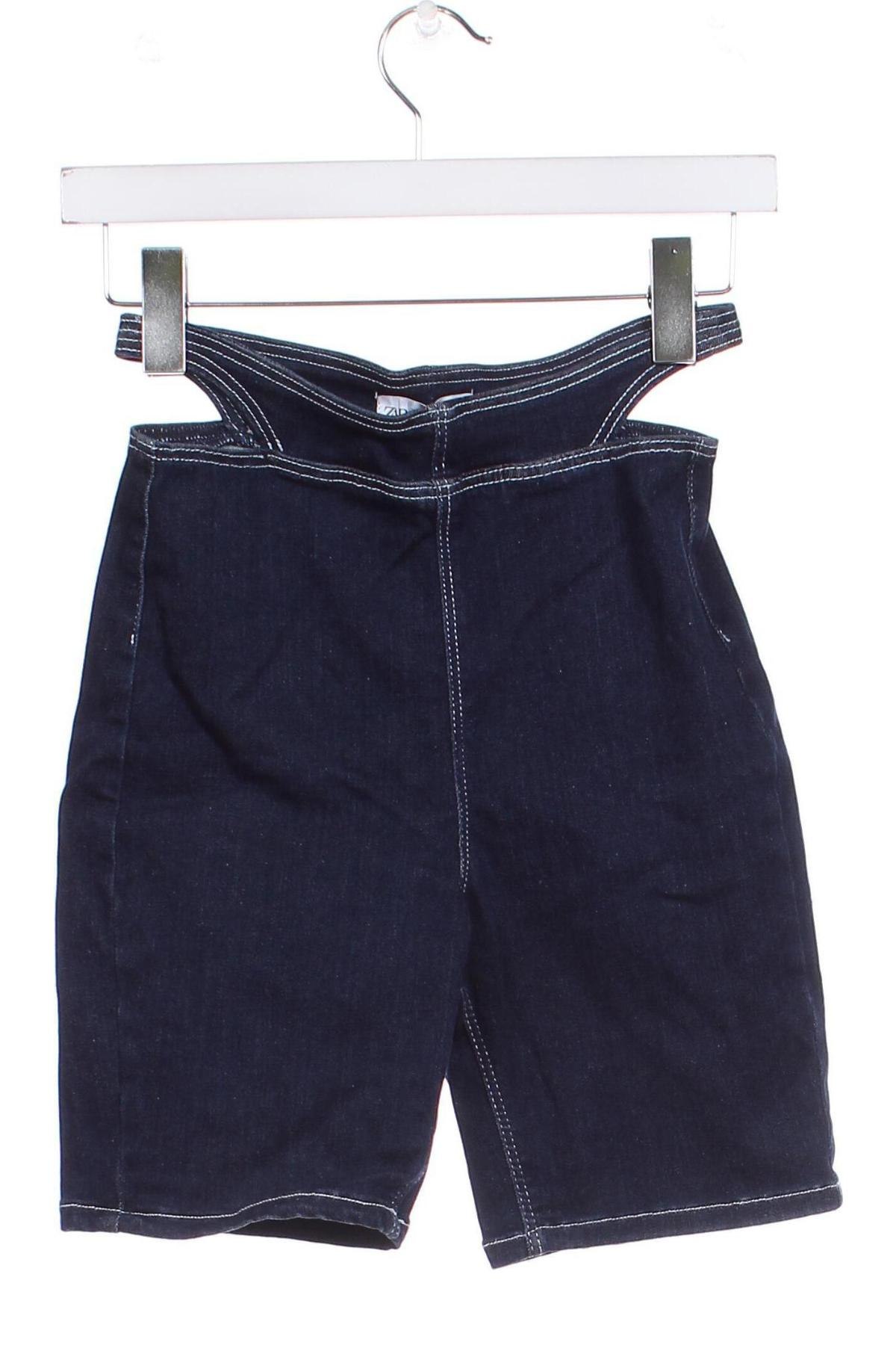 Pantaloni scurți de femei Zara, Mărime XS, Culoare Albastru, Preț 40,82 Lei