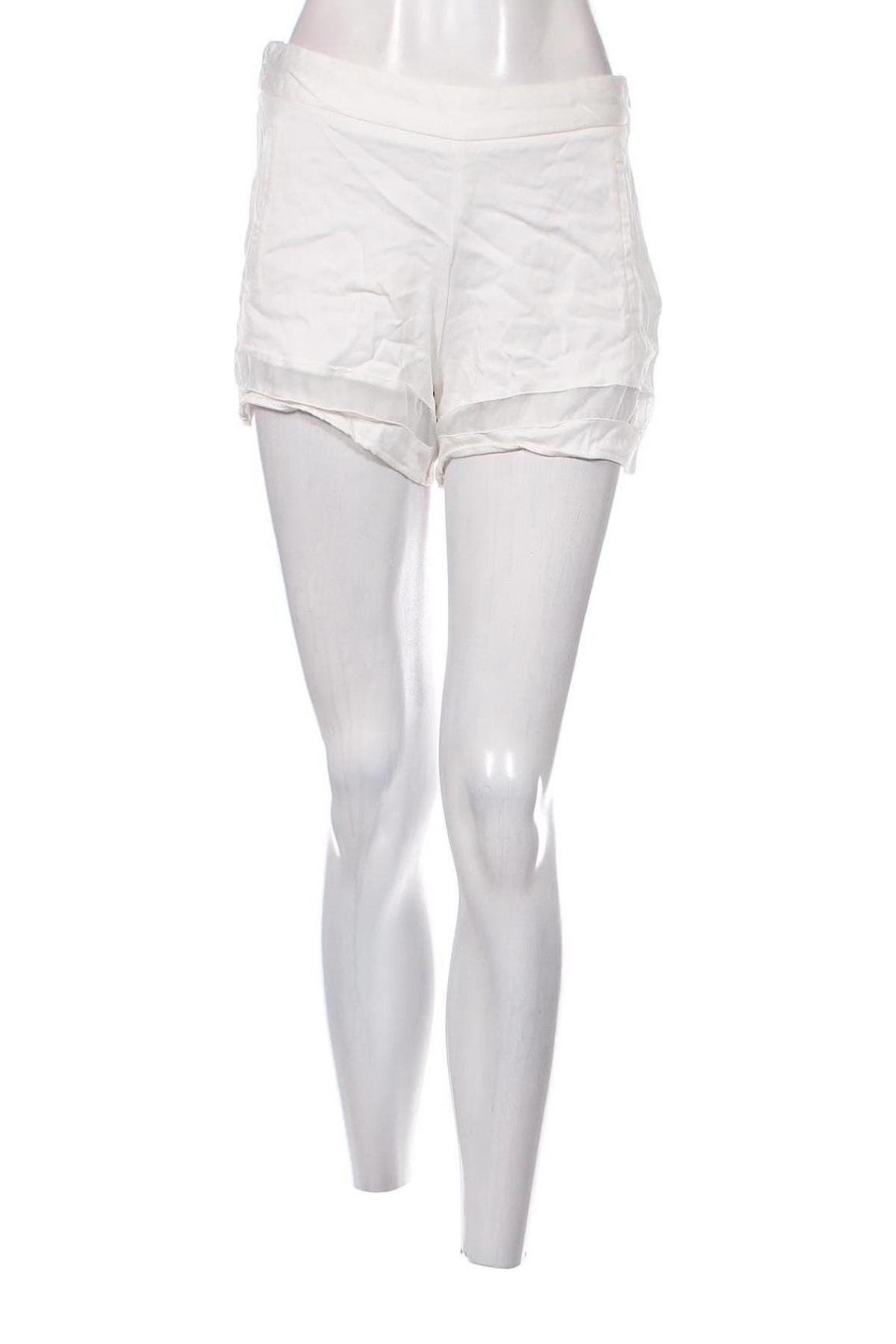 Pantaloni scurți de femei Zara, Mărime S, Culoare Alb, Preț 65,79 Lei